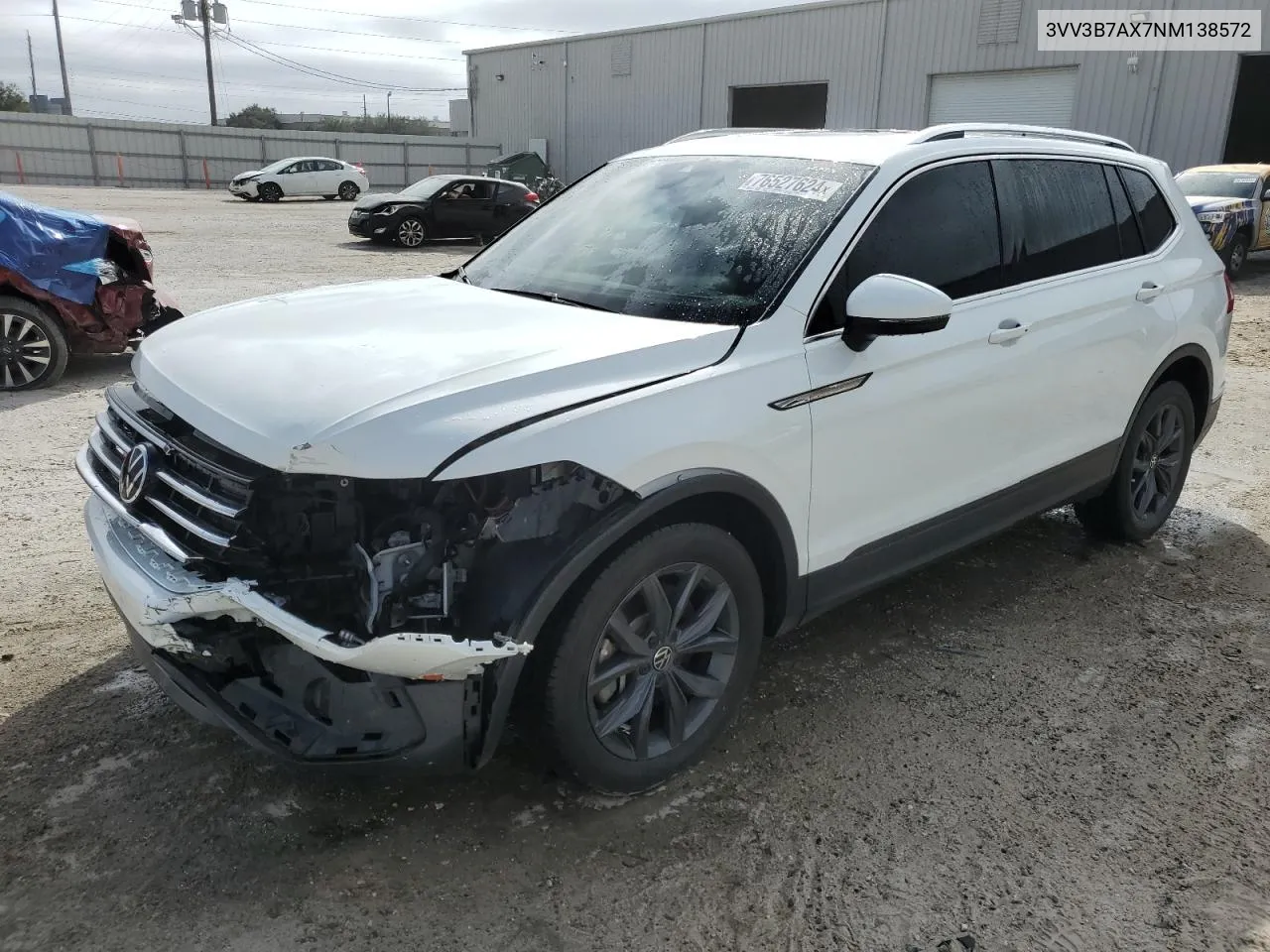 2022 Volkswagen Tiguan Se VIN: 3VV3B7AX7NM138572 Lot: 76527624