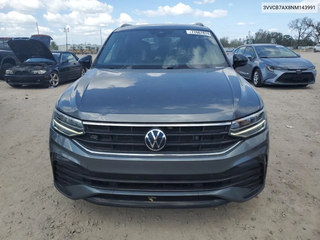 2022 Volkswagen Tiguan Se R-Line Black VIN: 3VVCB7AX8NM143991 Lot: 77667874