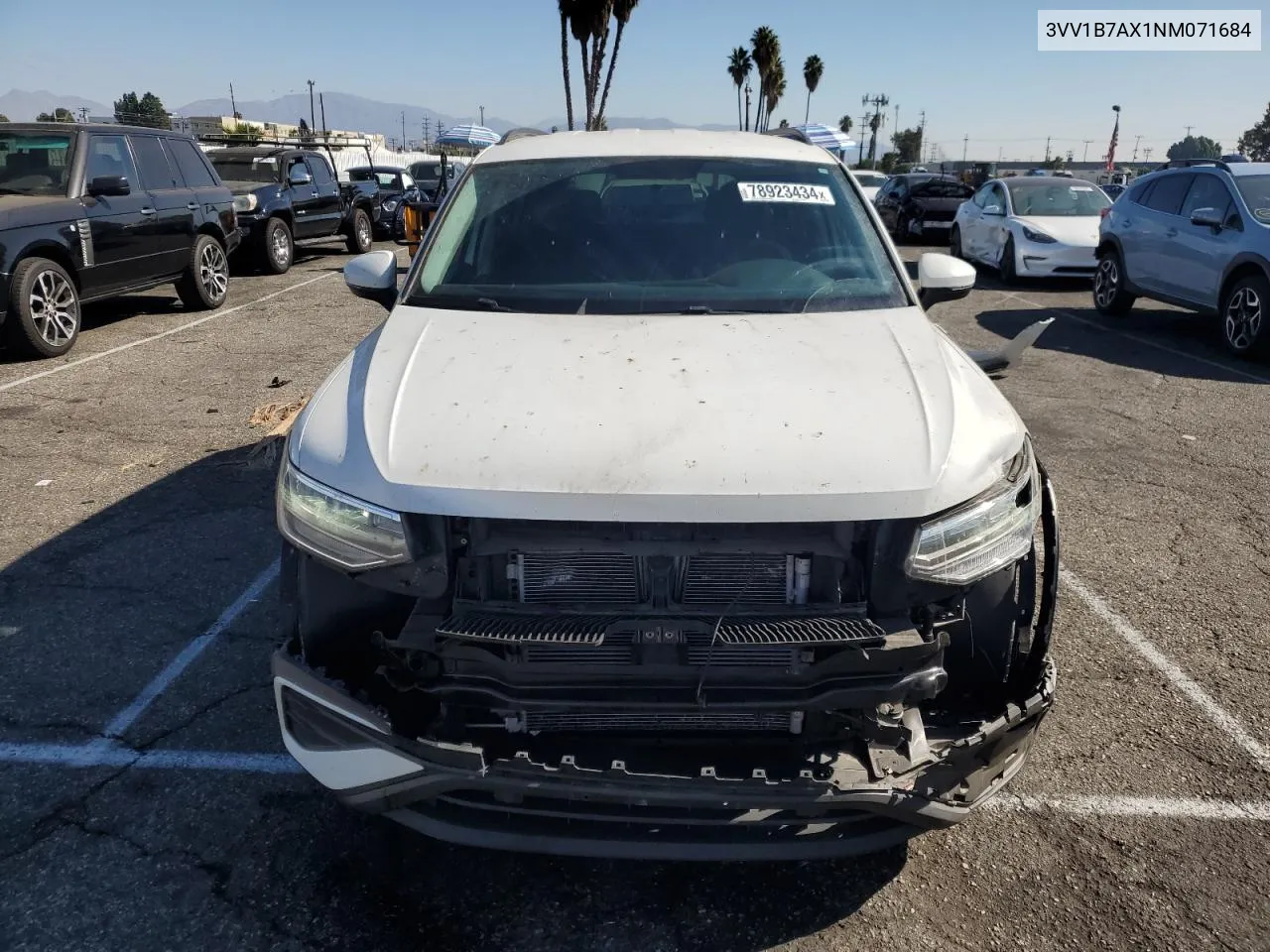 2022 Volkswagen Tiguan S VIN: 3VV1B7AX1NM071684 Lot: 78923434