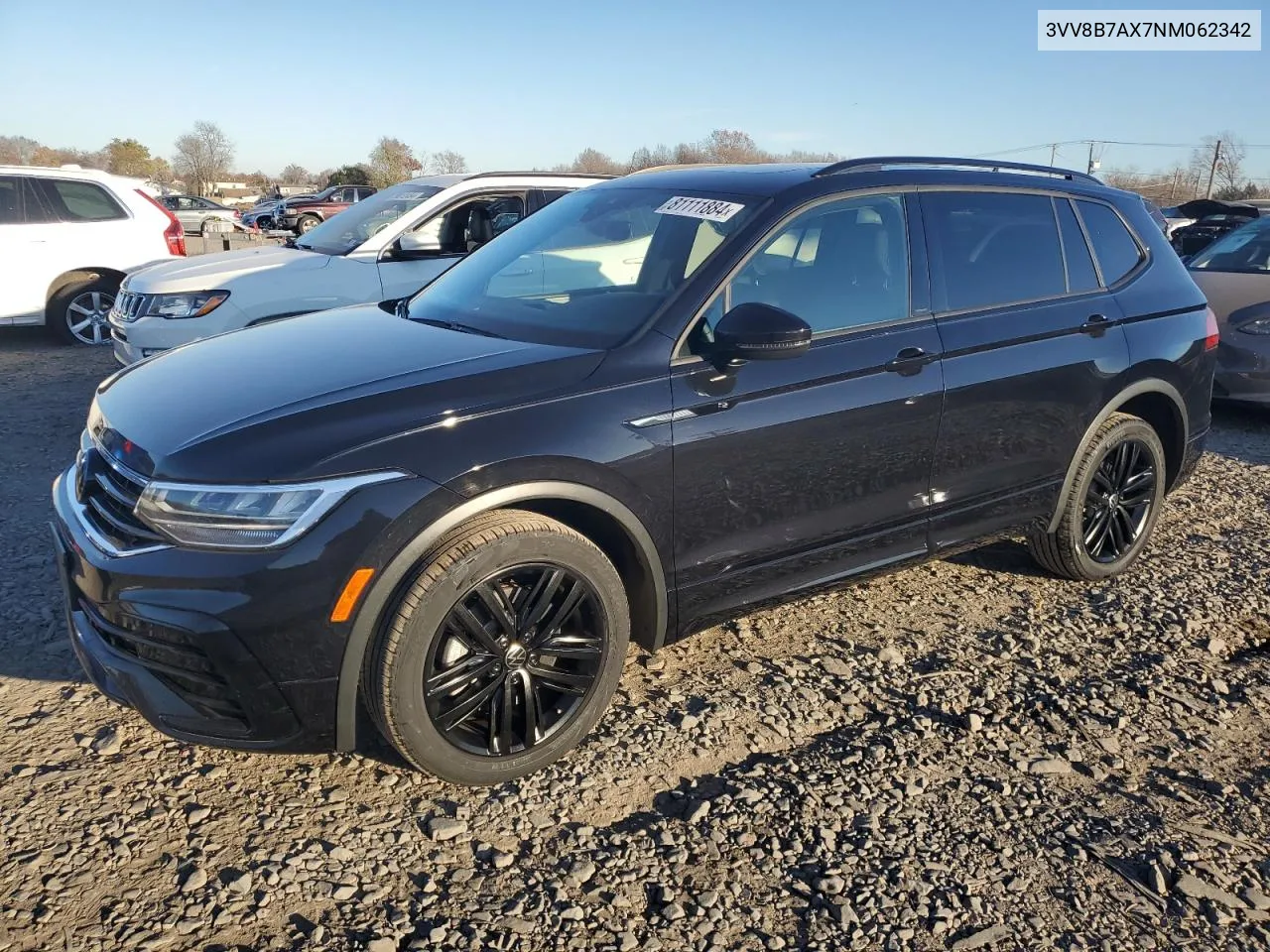 2022 Volkswagen Tiguan Se R-Line Black VIN: 3VV8B7AX7NM062342 Lot: 81111884