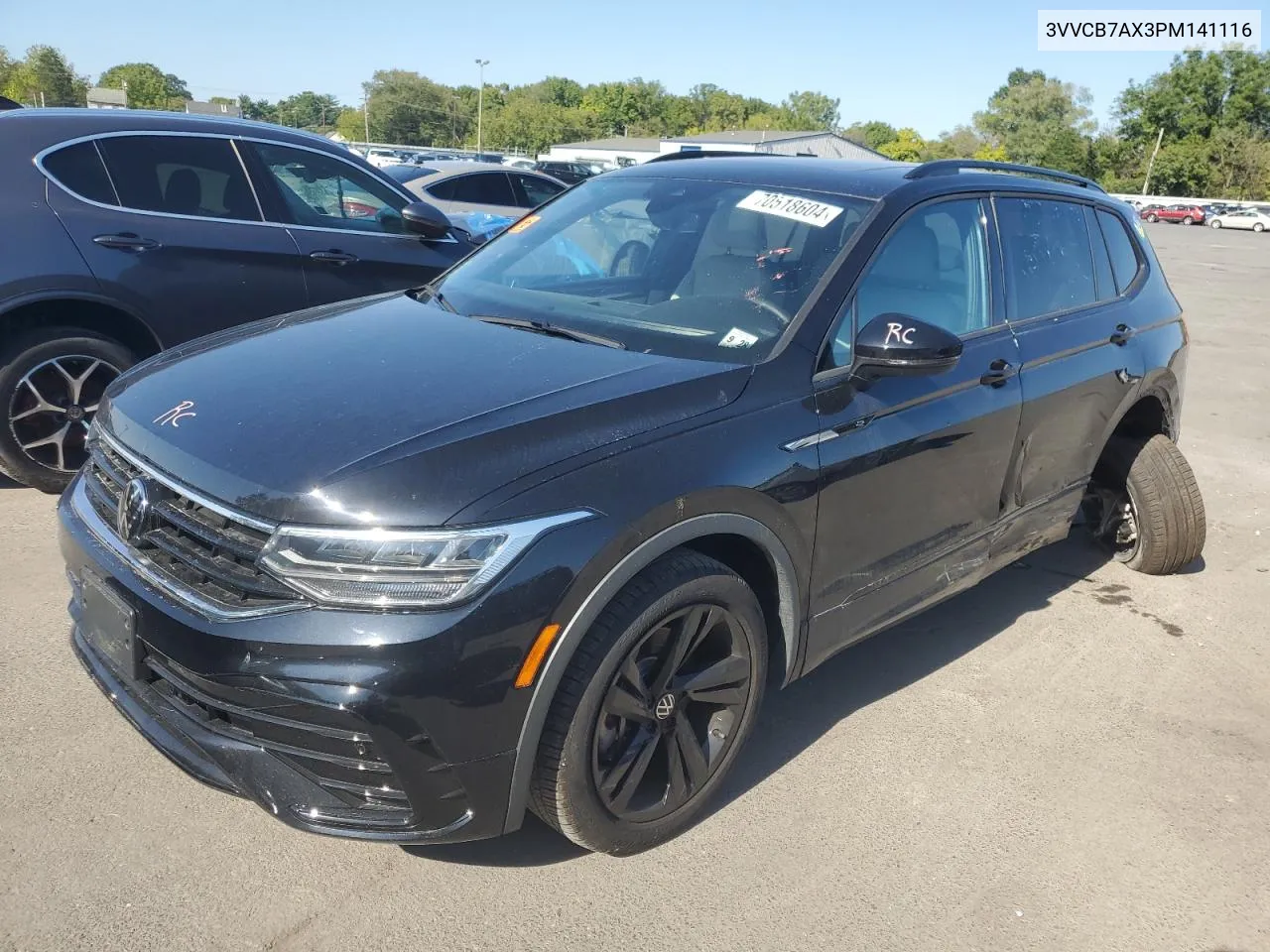 2023 Volkswagen Tiguan Se R-Line Black VIN: 3VVCB7AX3PM141116 Lot: 70518604