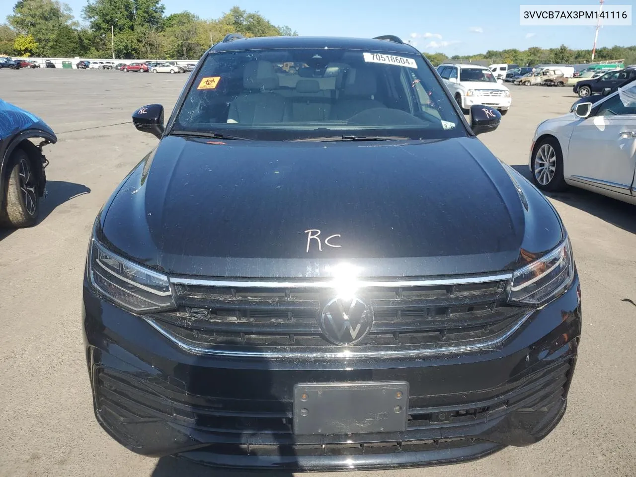 2023 Volkswagen Tiguan Se R-Line Black VIN: 3VVCB7AX3PM141116 Lot: 70518604