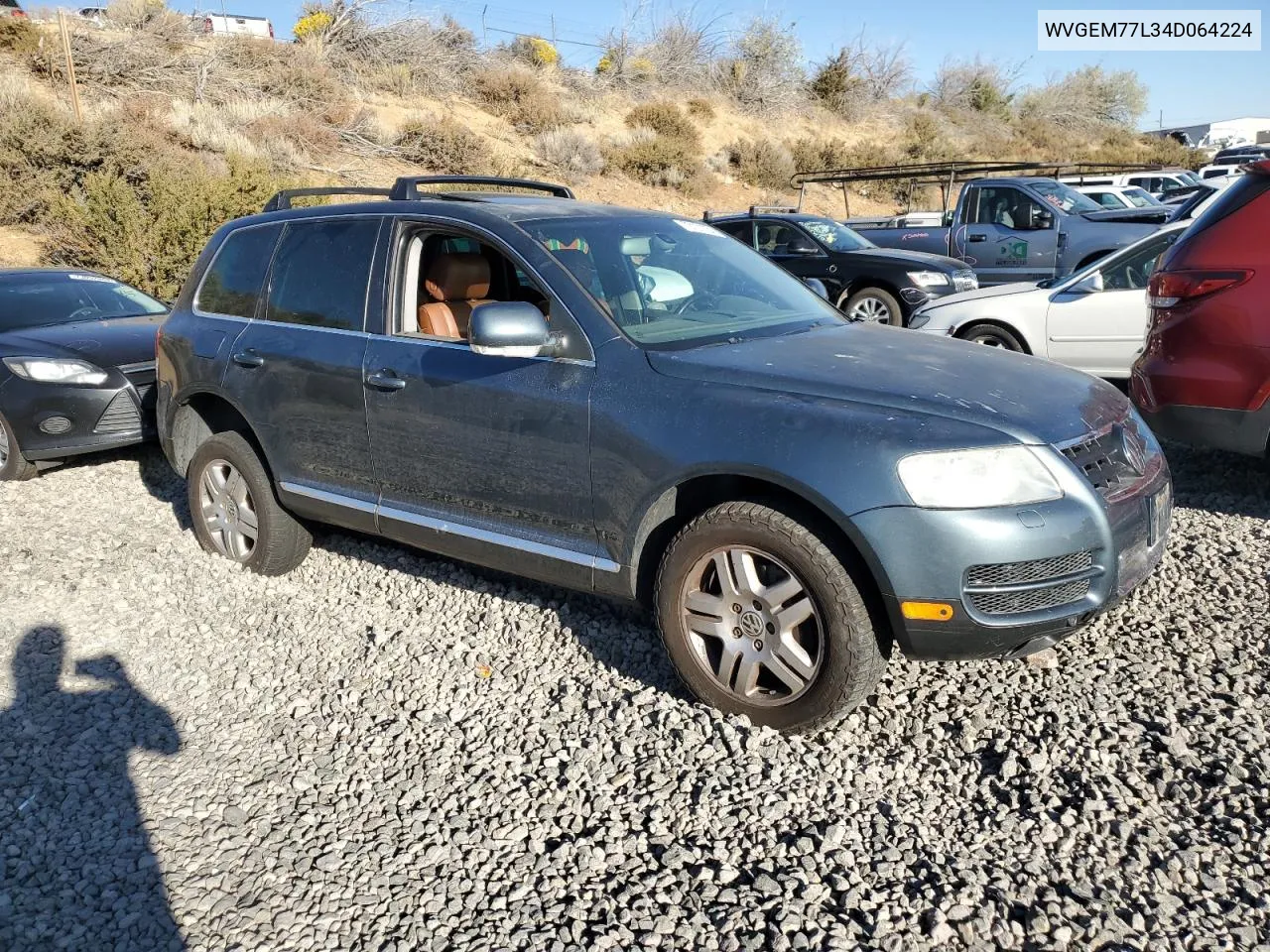 2004 Volkswagen Touareg 4.2 VIN: WVGEM77L34D064224 Lot: 73101054