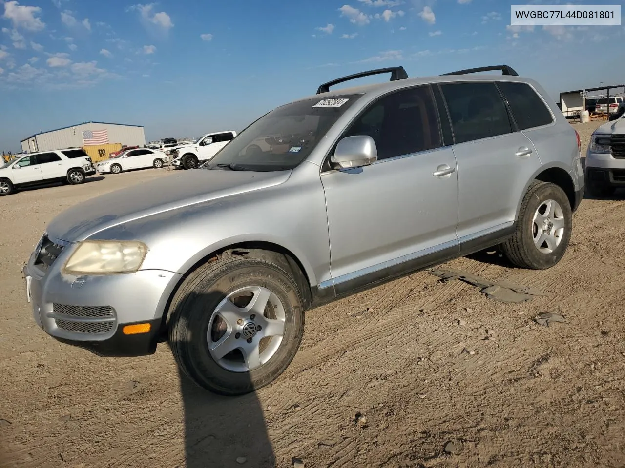 2004 Volkswagen Touareg 3.2 VIN: WVGBC77L44D081801 Lot: 75292084