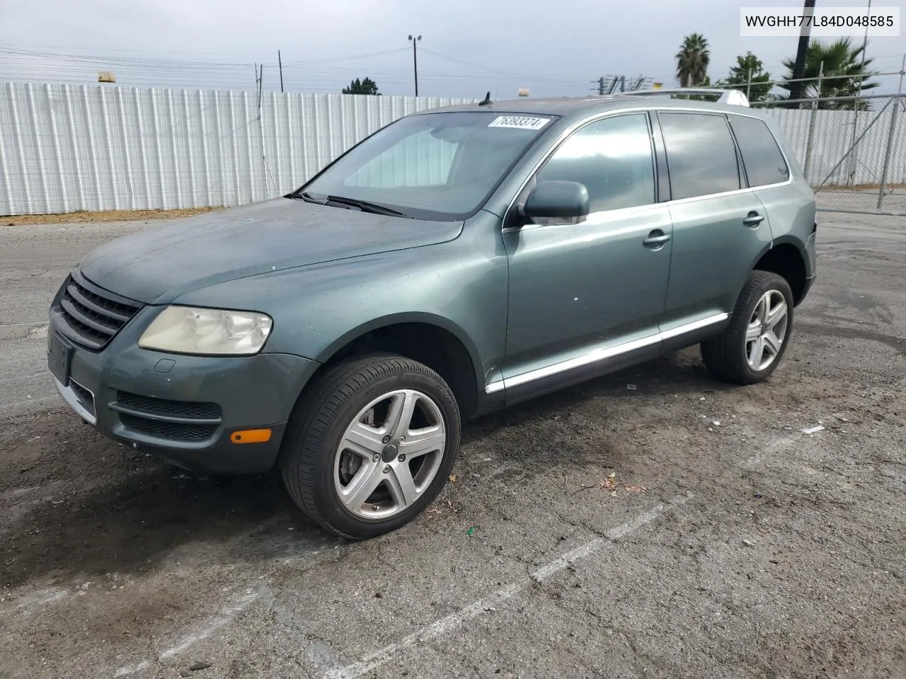 2004 Volkswagen Touareg Tdi 5.0 VIN: WVGHH77L84D048585 Lot: 76393374