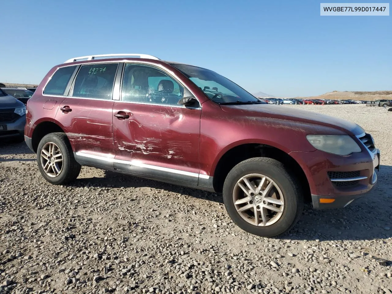 2009 Volkswagen Touareg 2 V6 VIN: WVGBE77L99D017447 Lot: 78853034