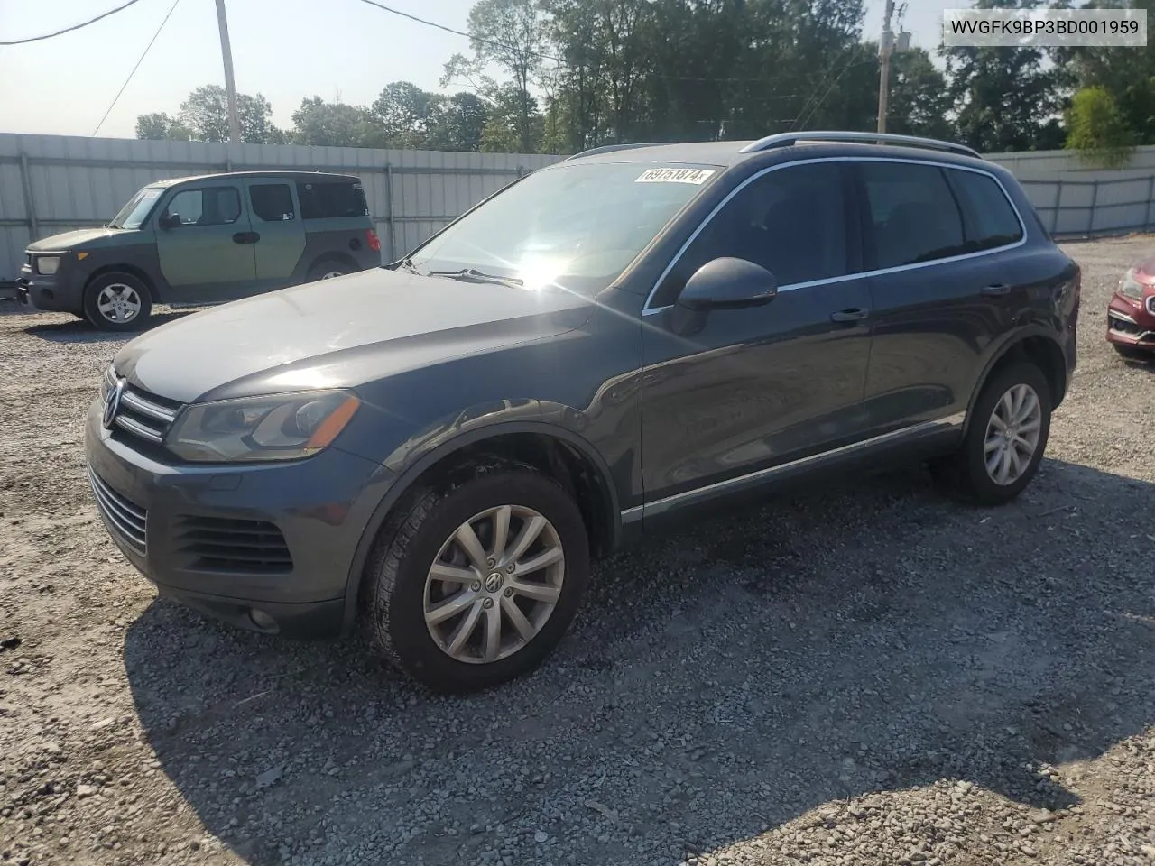 WVGFK9BP3BD001959 2011 Volkswagen Touareg V6 Tdi