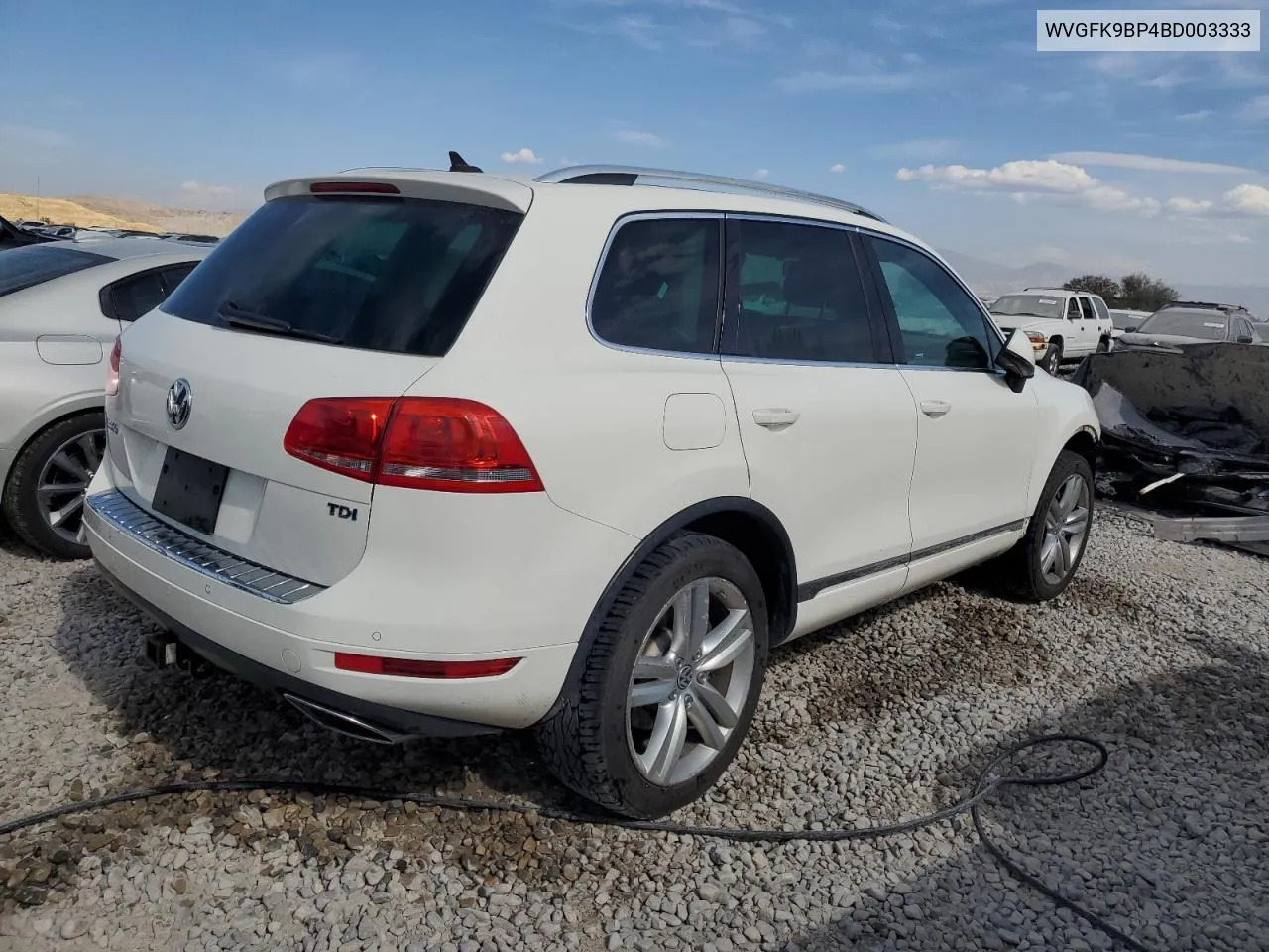 2011 Volkswagen Touareg V6 Tdi VIN: WVGFK9BP4BD003333 Lot: 74503014