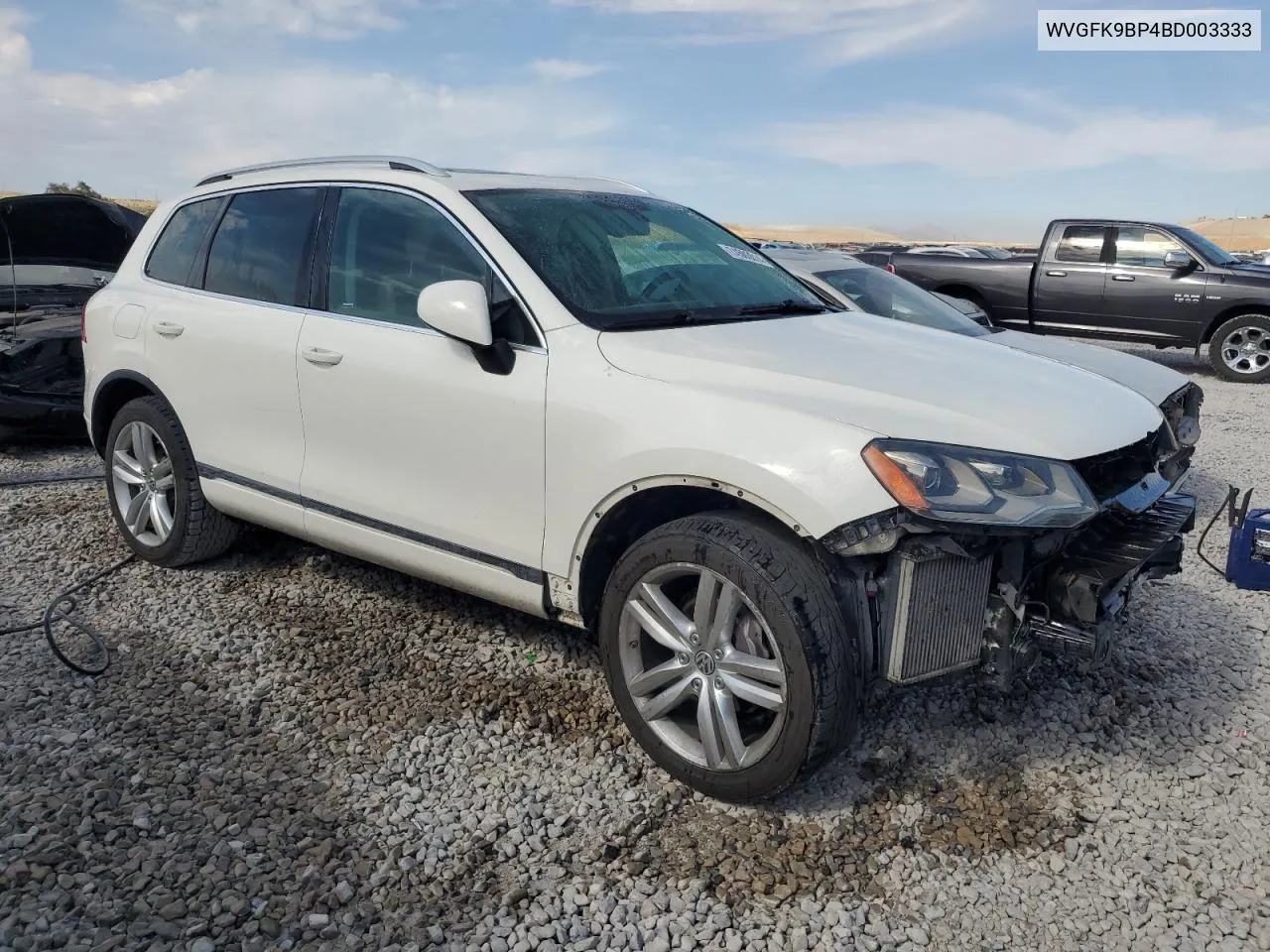 2011 Volkswagen Touareg V6 Tdi VIN: WVGFK9BP4BD003333 Lot: 74503014