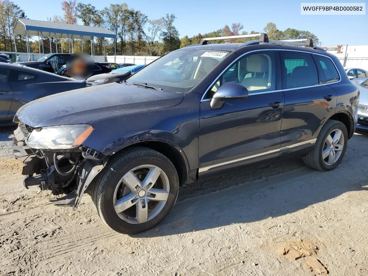 2011 Volkswagen Touareg V6 VIN: WVGFF9BP4BD000582 Lot: 77211844