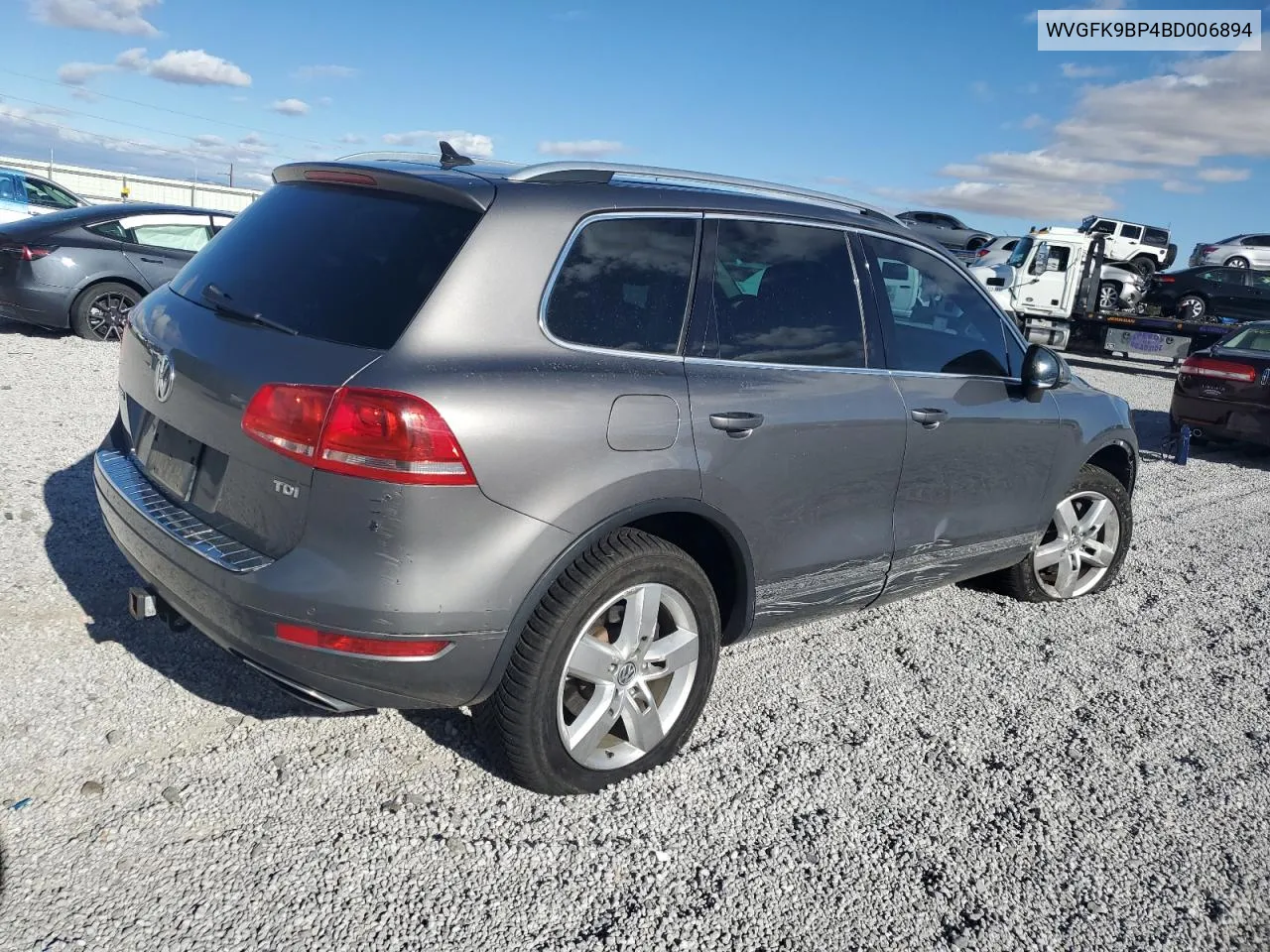 2011 Volkswagen Touareg V6 Tdi VIN: WVGFK9BP4BD006894 Lot: 78057984