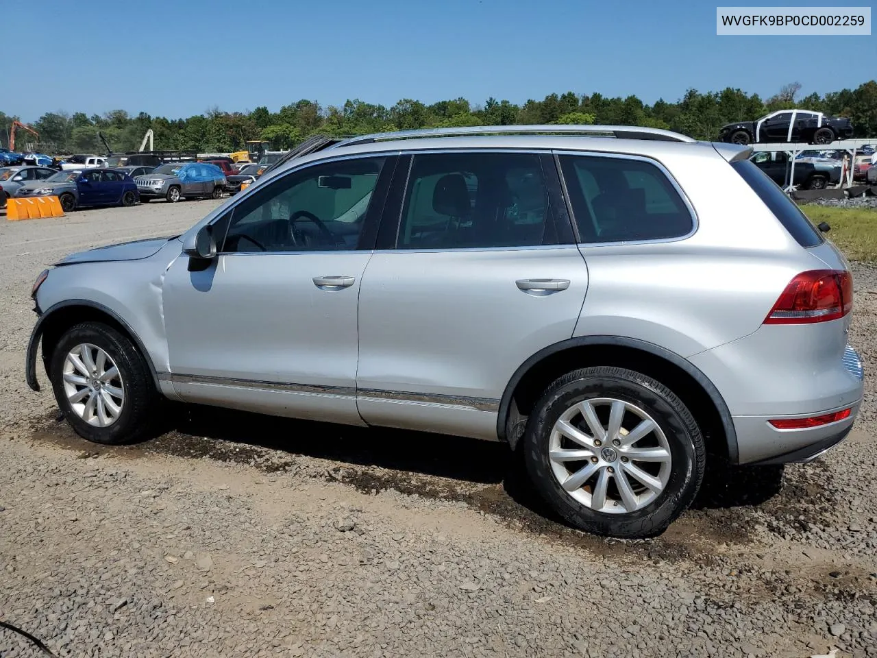 2012 Volkswagen Touareg V6 Tdi VIN: WVGFK9BP0CD002259 Lot: 68428924