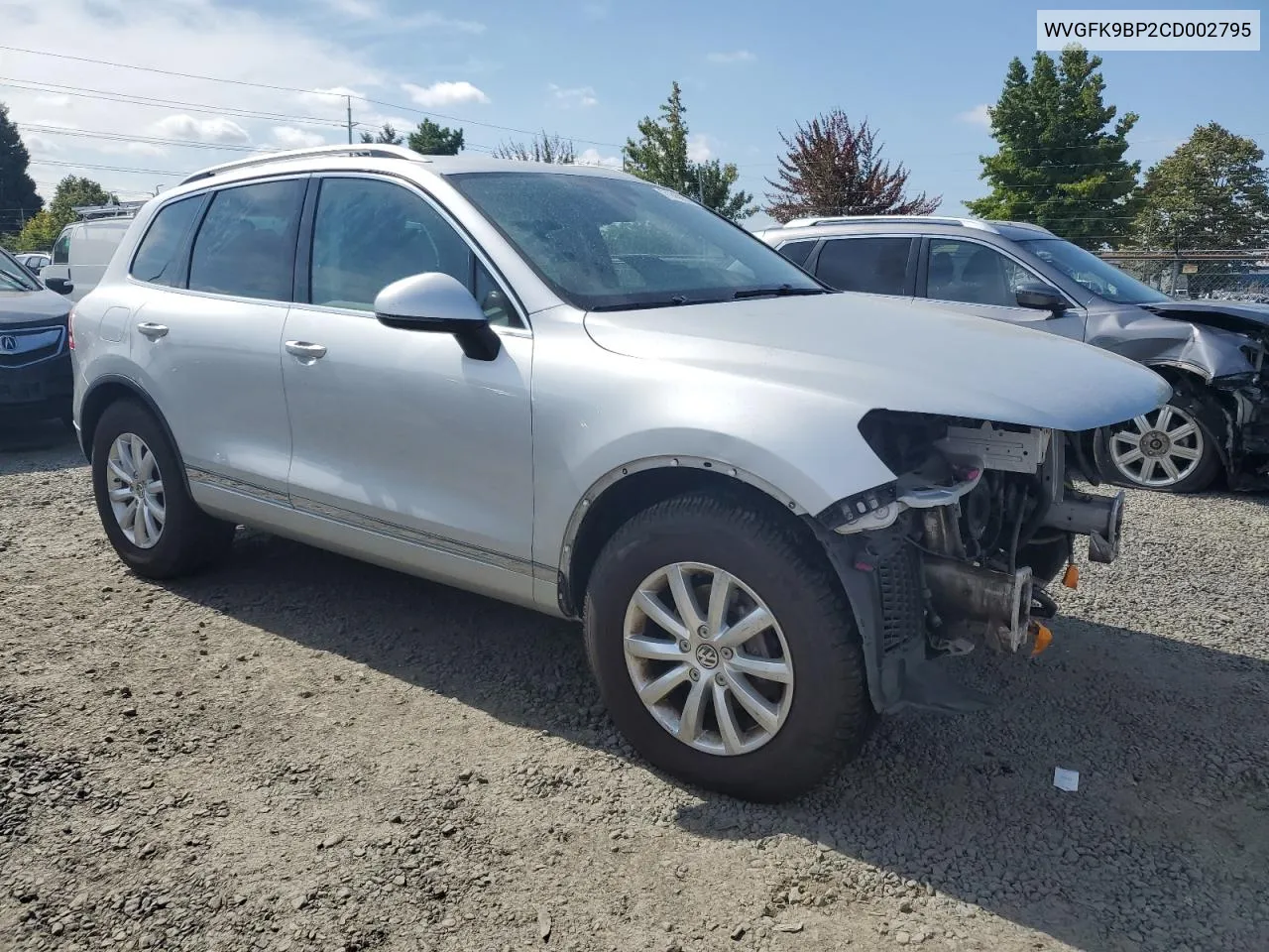 WVGFK9BP2CD002795 2012 Volkswagen Touareg V6 Tdi