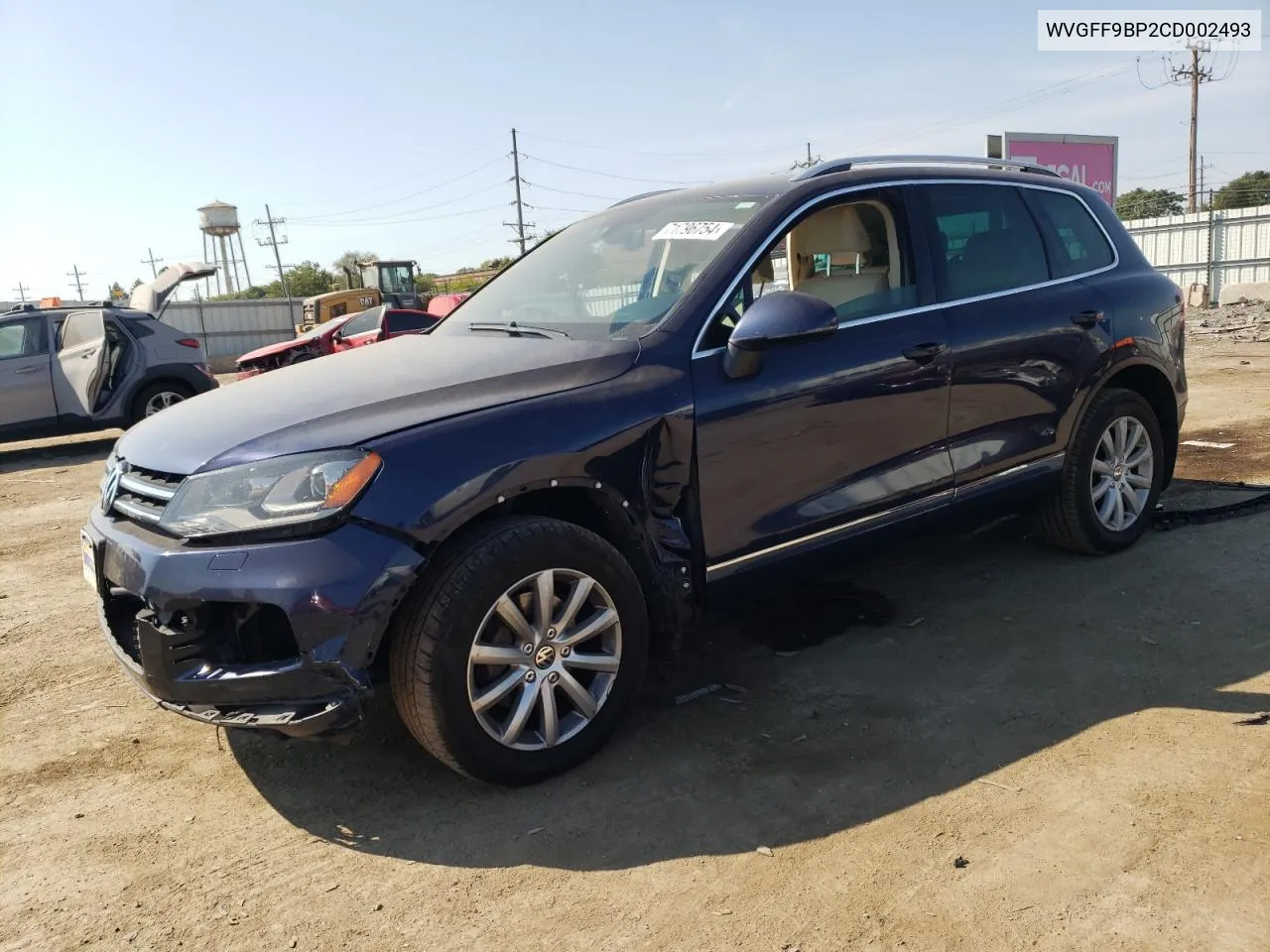 2012 Volkswagen Touareg V6 VIN: WVGFF9BP2CD002493 Lot: 71796754