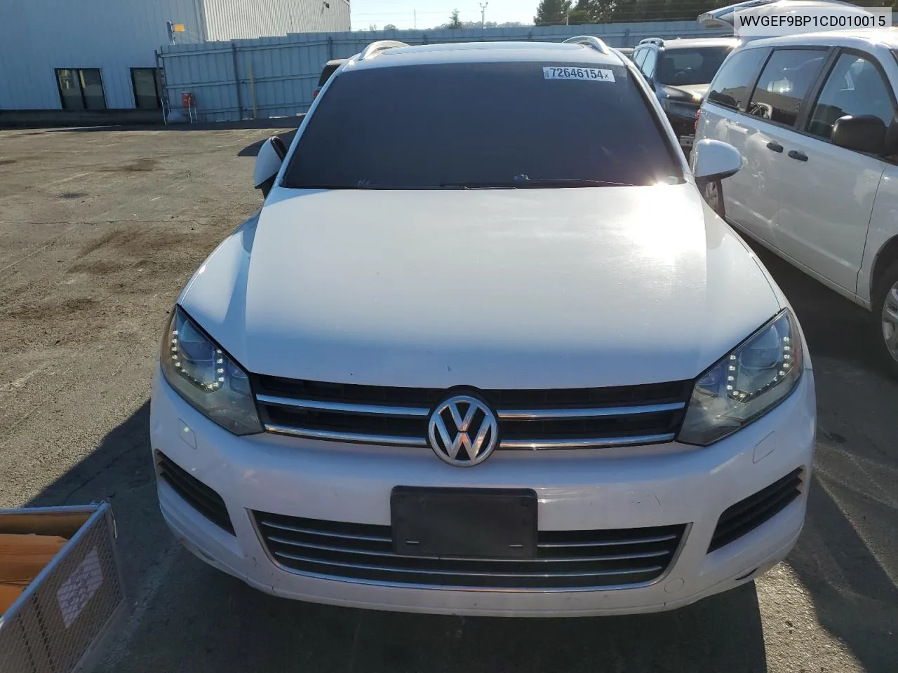 2012 Volkswagen Touareg V6 VIN: WVGEF9BP1CD010015 Lot: 72646154