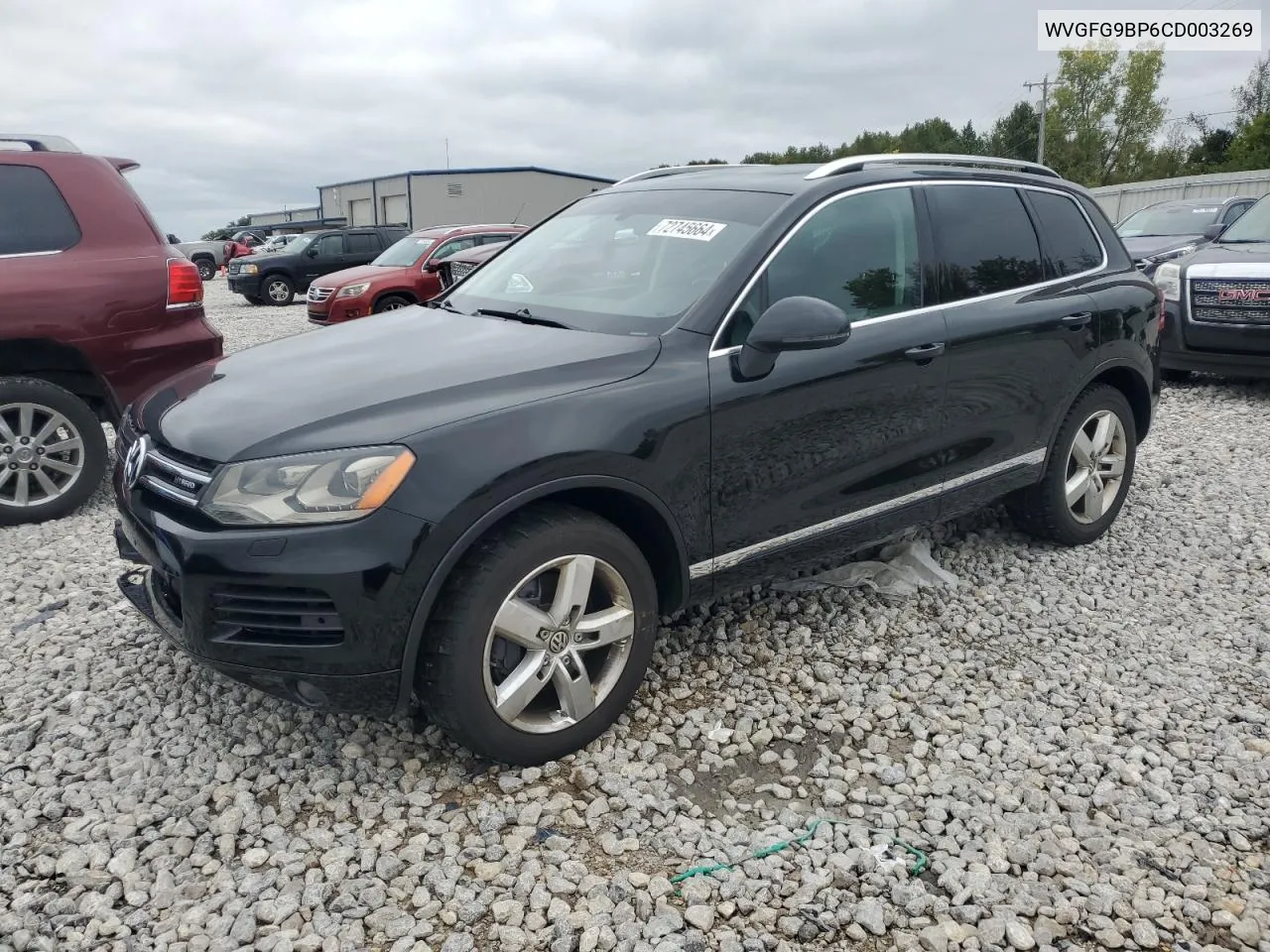 2012 Volkswagen Touareg Hybrid VIN: WVGFG9BP6CD003269 Lot: 72745664