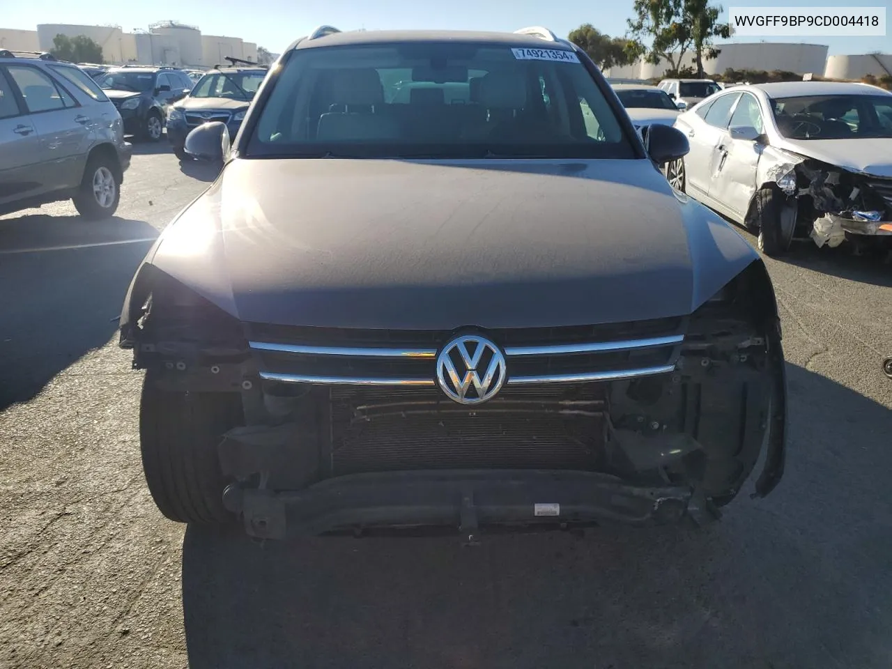 2012 Volkswagen Touareg V6 VIN: WVGFF9BP9CD004418 Lot: 74921354