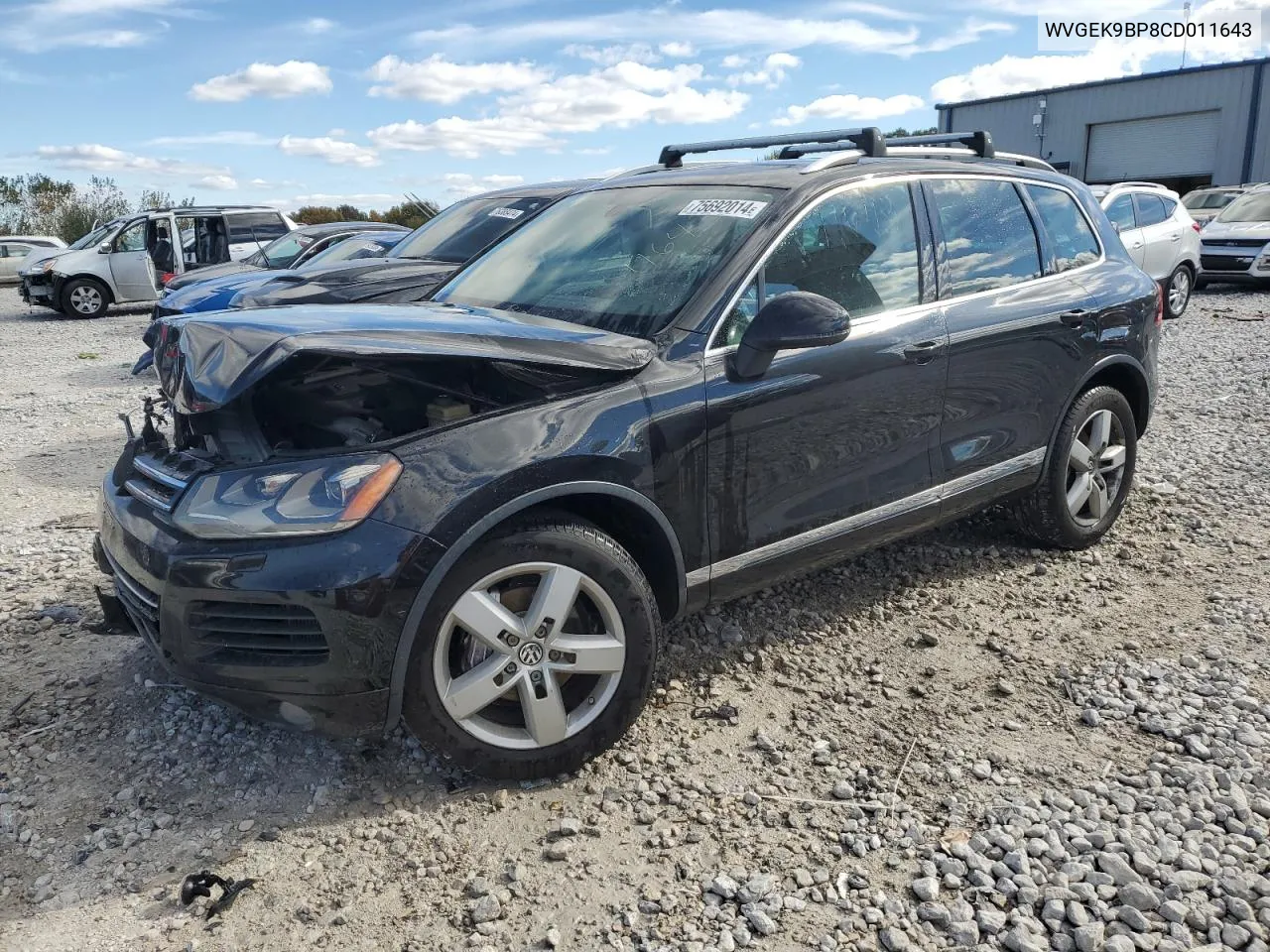 2012 Volkswagen Touareg V6 Tdi VIN: WVGEK9BP8CD011643 Lot: 75692014