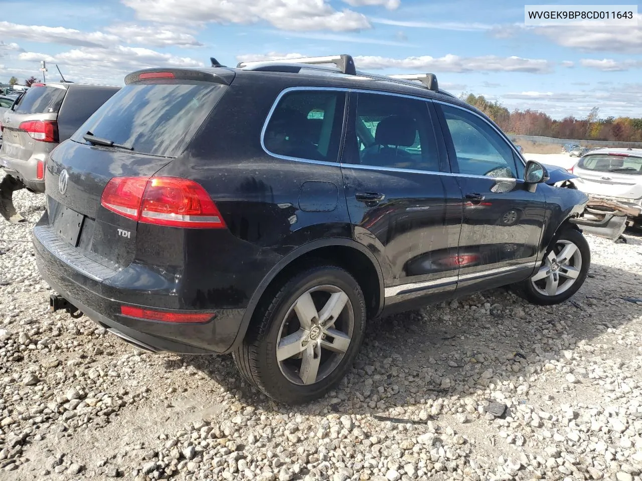 2012 Volkswagen Touareg V6 Tdi VIN: WVGEK9BP8CD011643 Lot: 75692014