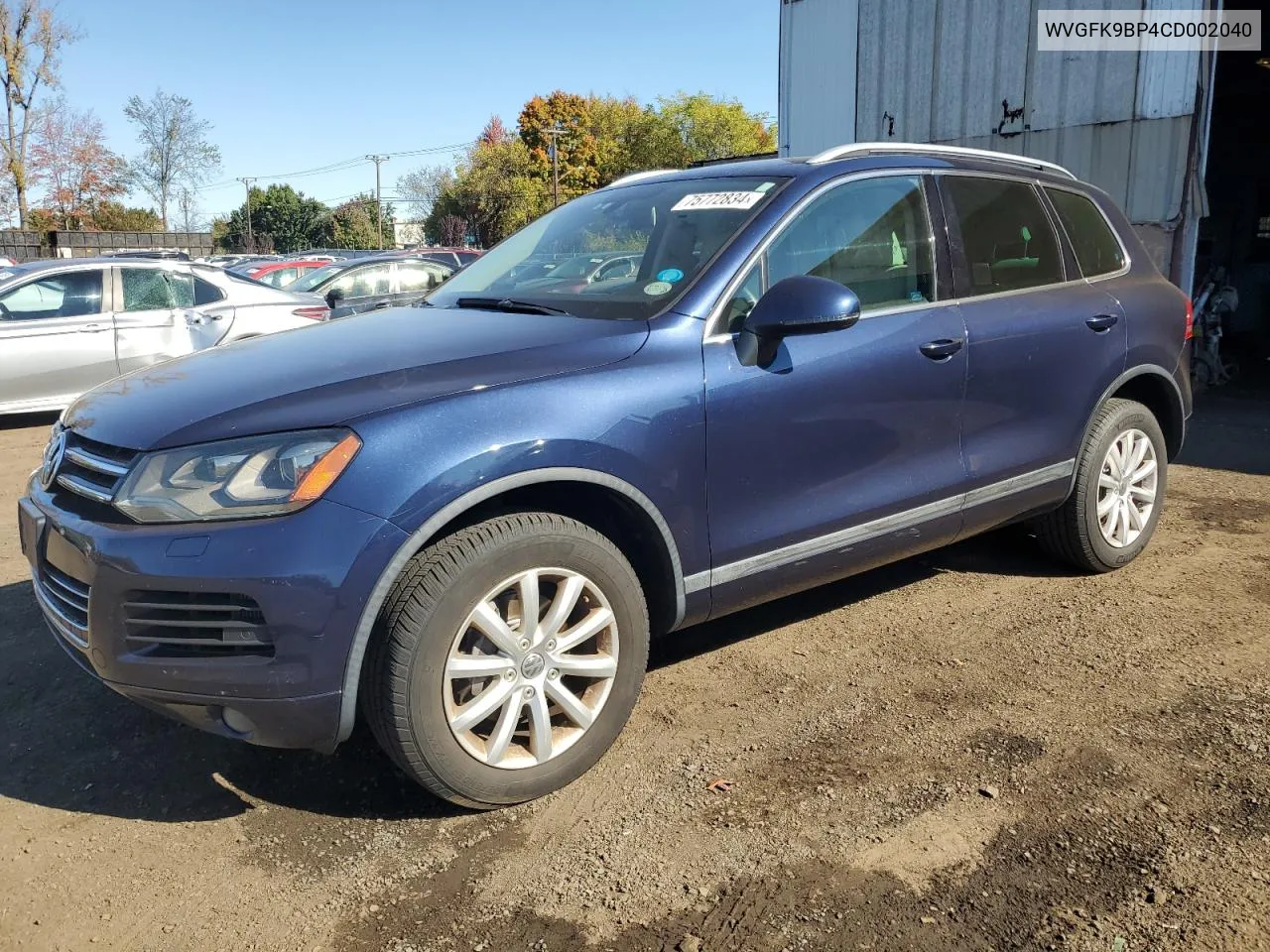 WVGFK9BP4CD002040 2012 Volkswagen Touareg V6 Tdi