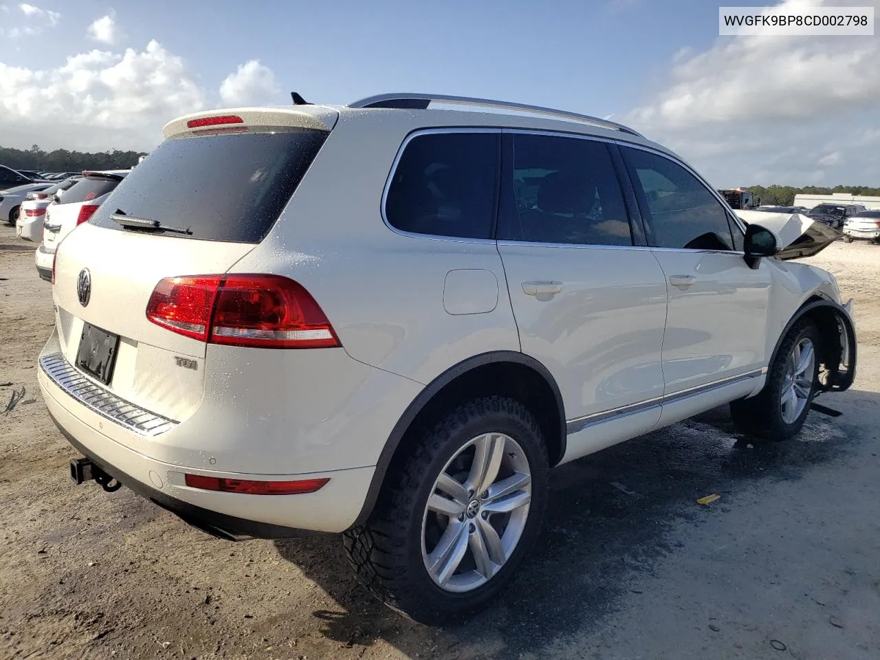 2012 Volkswagen Touareg V6 Tdi VIN: WVGFK9BP8CD002798 Lot: 79531344