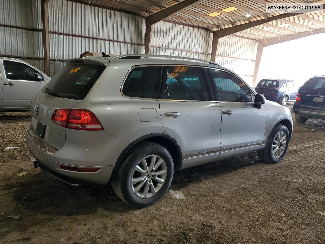 2013 Volkswagen Touareg V6 VIN: WVGEF9BP3DD011958 Lot: 59355414