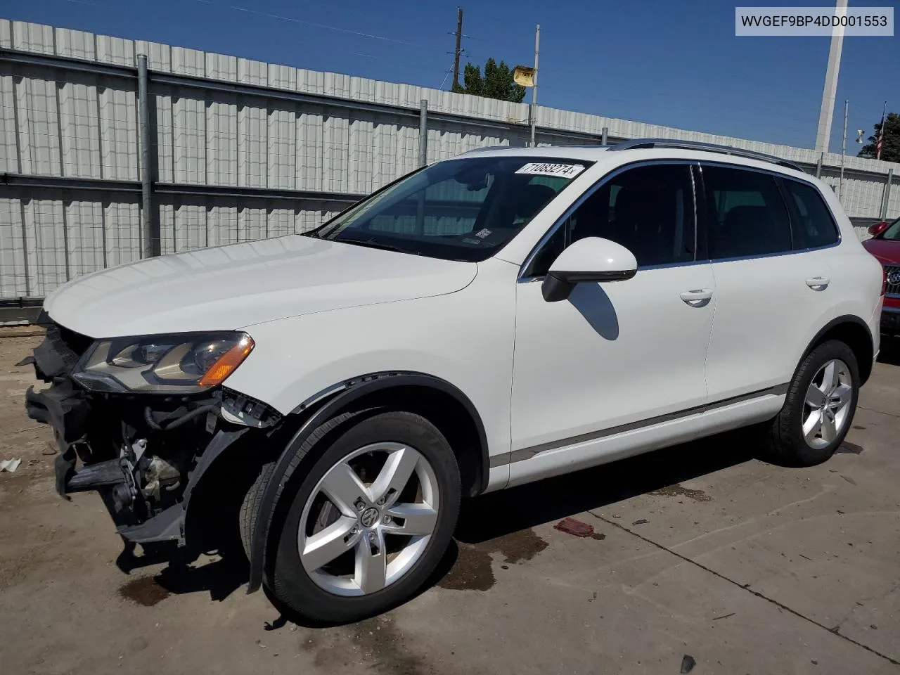 2013 Volkswagen Touareg V6 VIN: WVGEF9BP4DD001553 Lot: 71083274