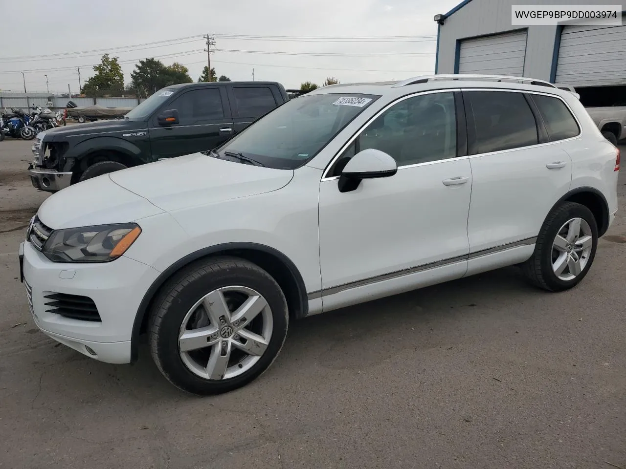 2013 Volkswagen Touareg V6 Tdi VIN: WVGEP9BP9DD003974 Lot: 75106234