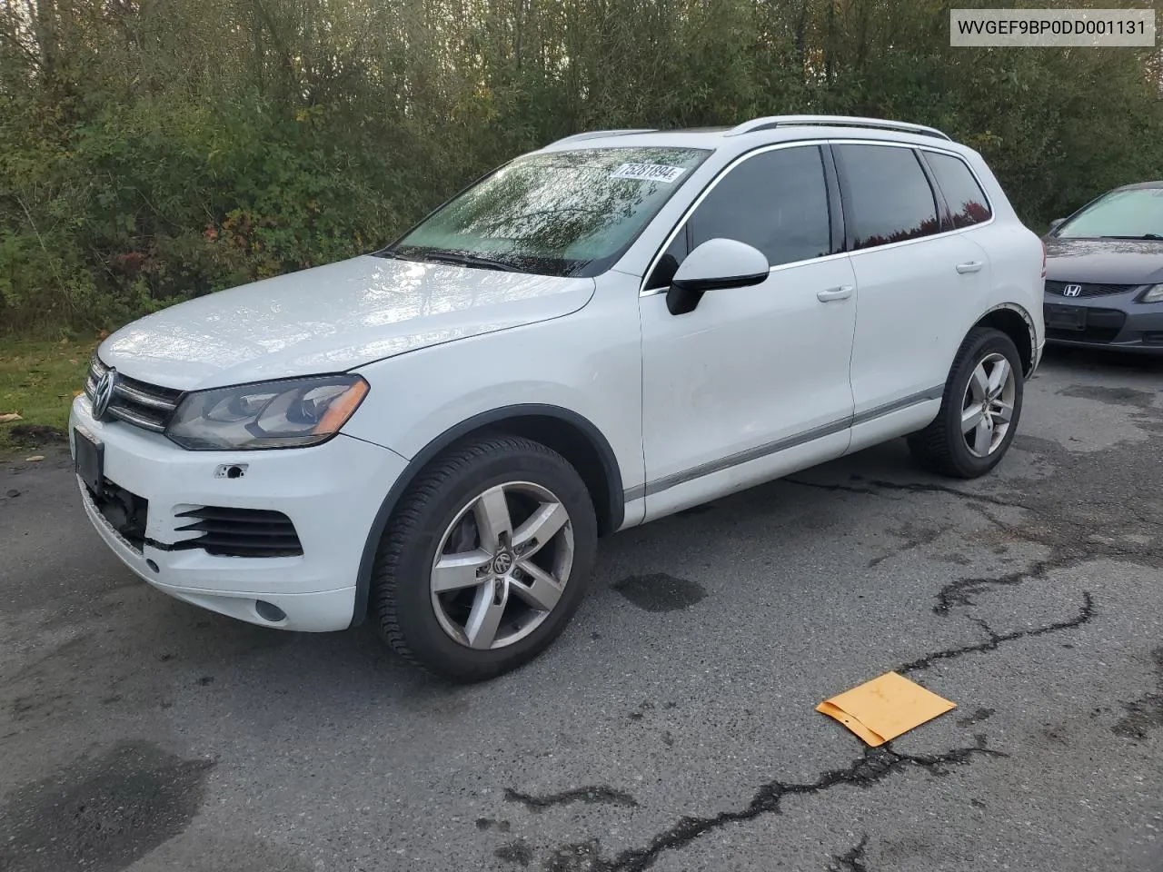 2013 Volkswagen Touareg V6 VIN: WVGEF9BP0DD001131 Lot: 75281894