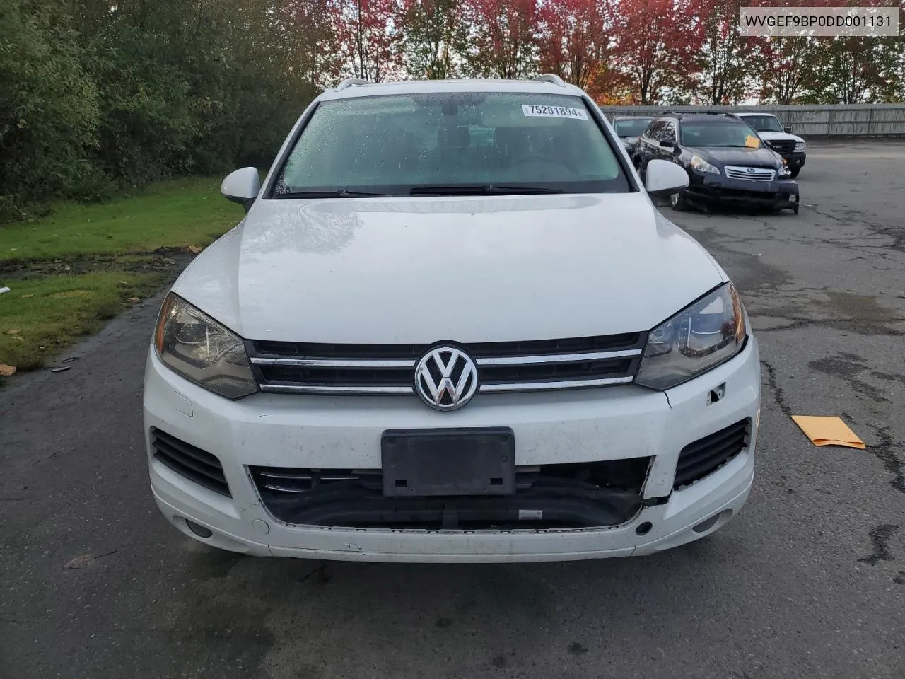 2013 Volkswagen Touareg V6 VIN: WVGEF9BP0DD001131 Lot: 75281894