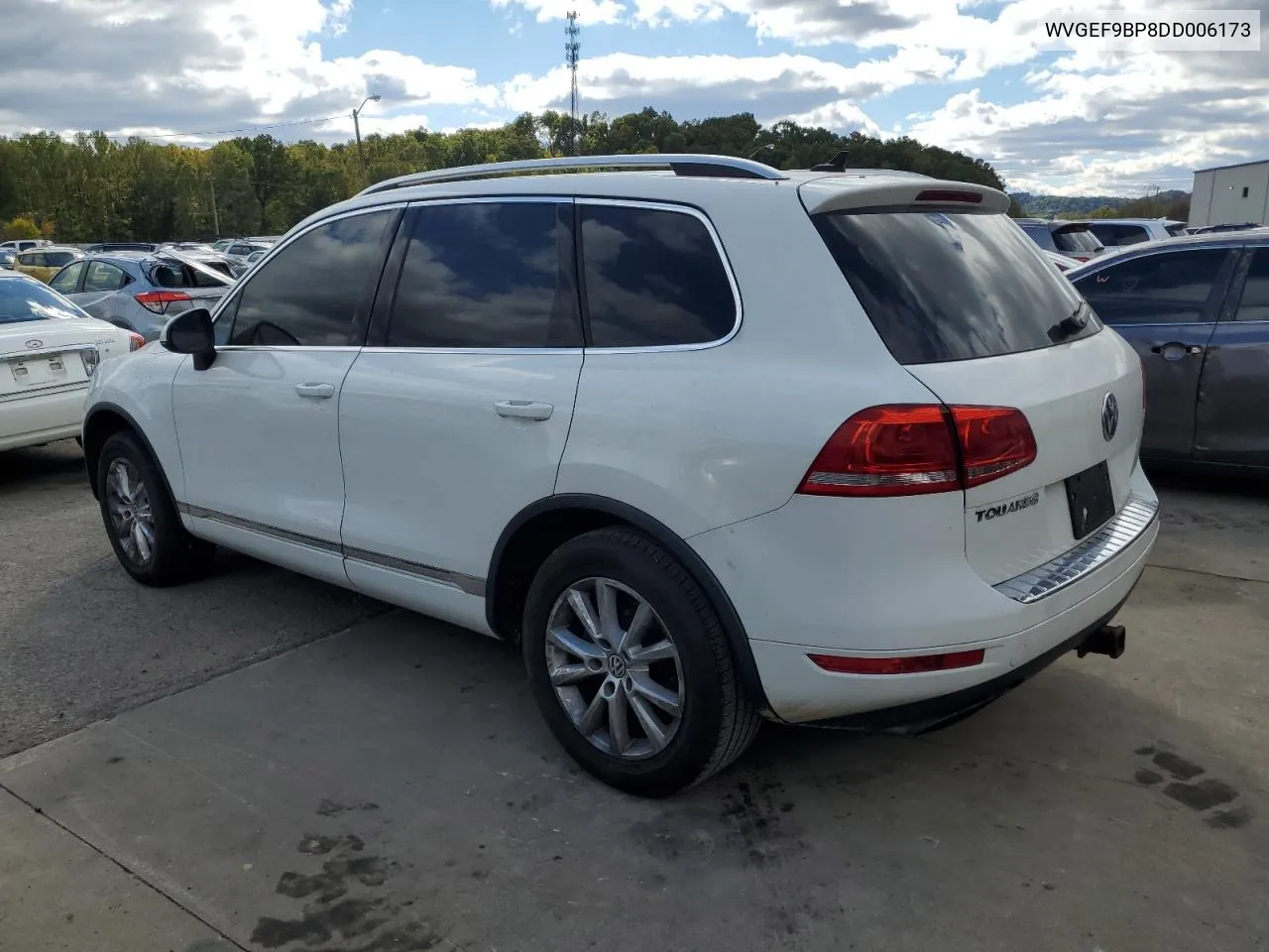 2013 Volkswagen Touareg V6 VIN: WVGEF9BP8DD006173 Lot: 76397124