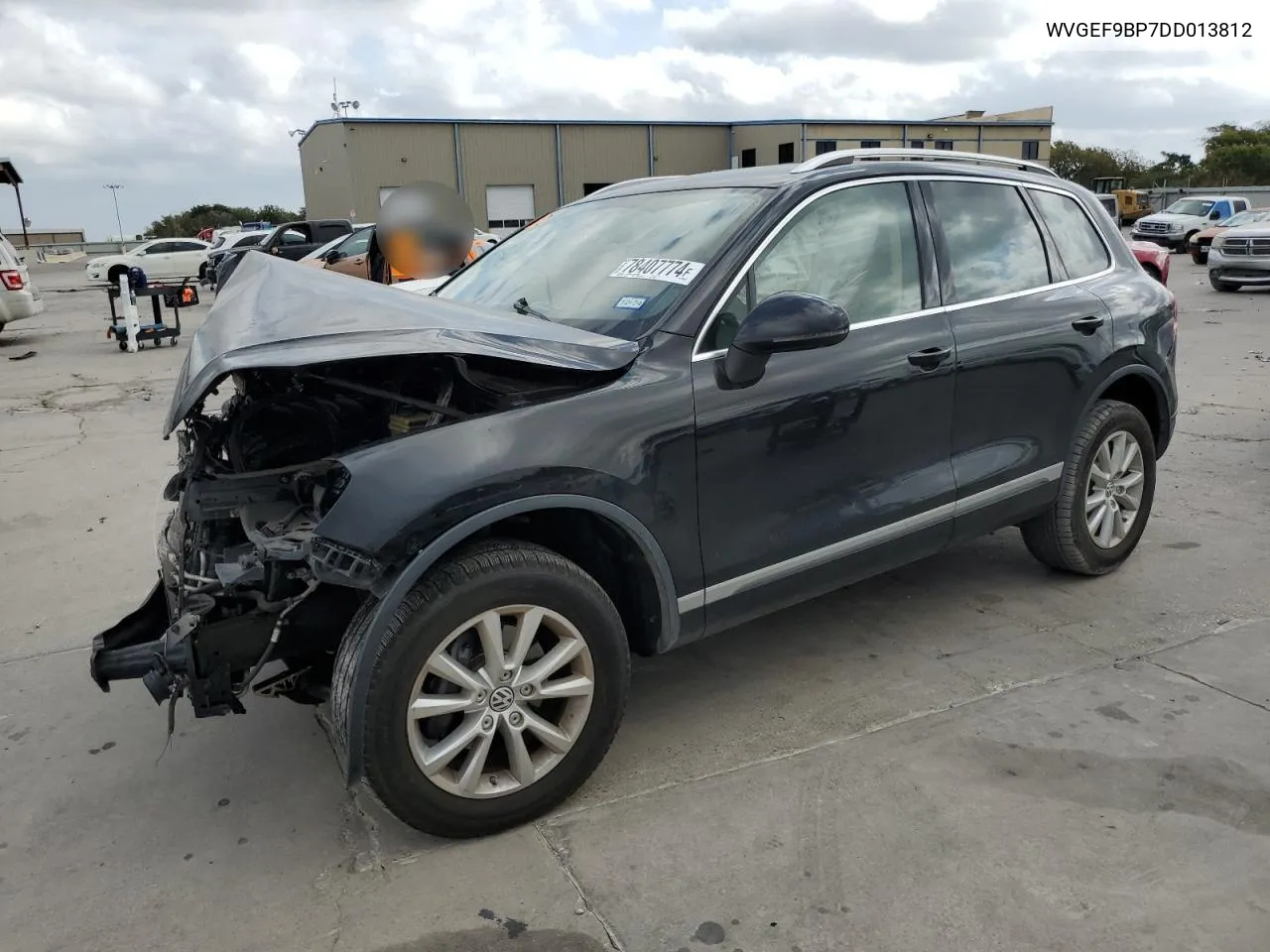 2013 Volkswagen Touareg V6 VIN: WVGEF9BP7DD013812 Lot: 78407774