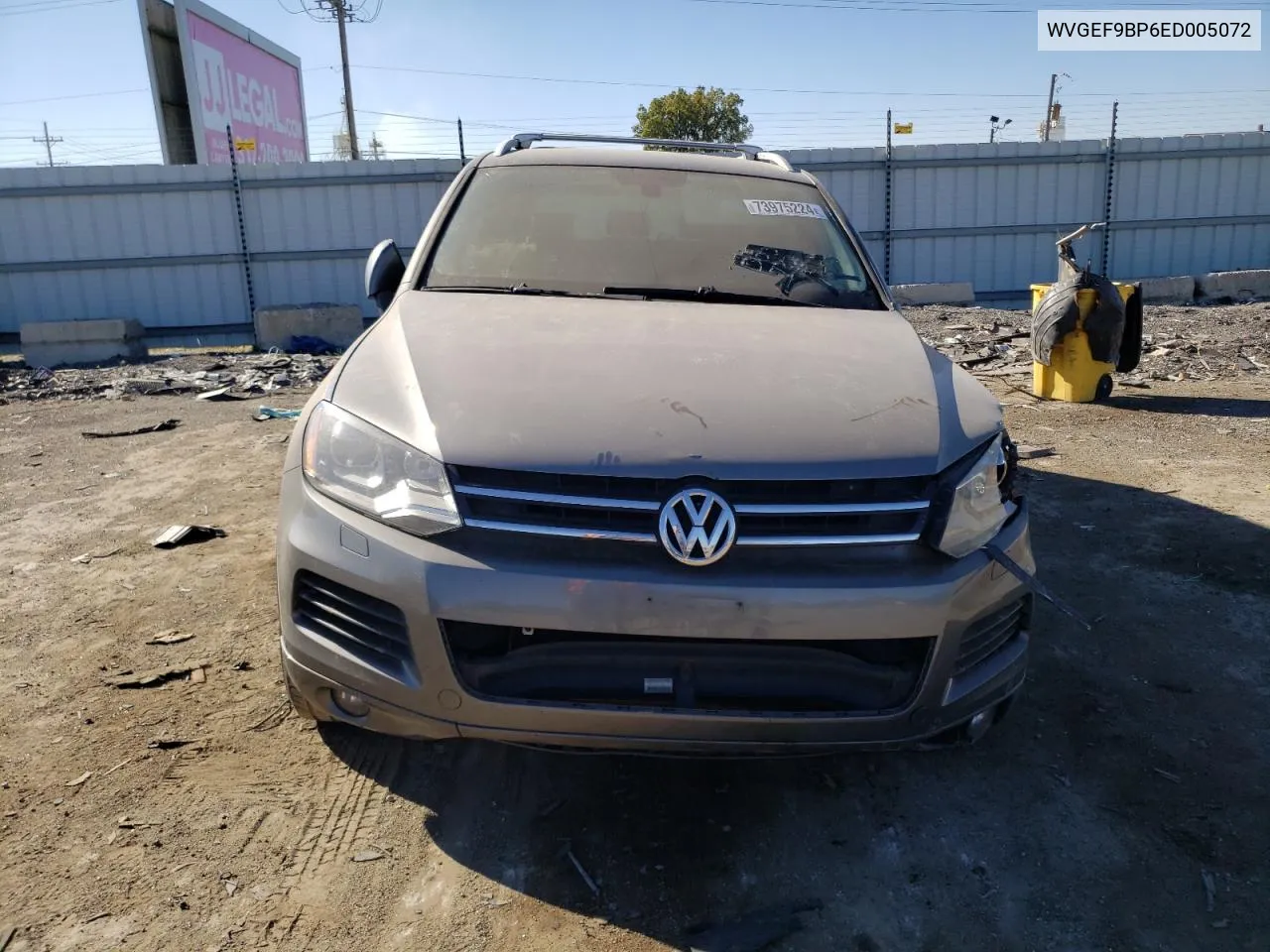 2014 Volkswagen Touareg V6 VIN: WVGEF9BP6ED005072 Lot: 73975224