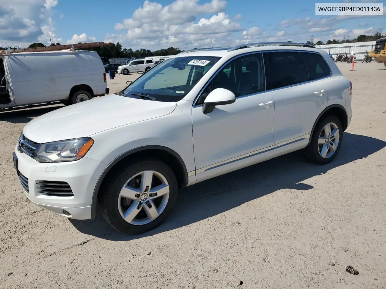 2014 Volkswagen Touareg V6 VIN: WVGEF9BP4ED011436 Lot: 74207144