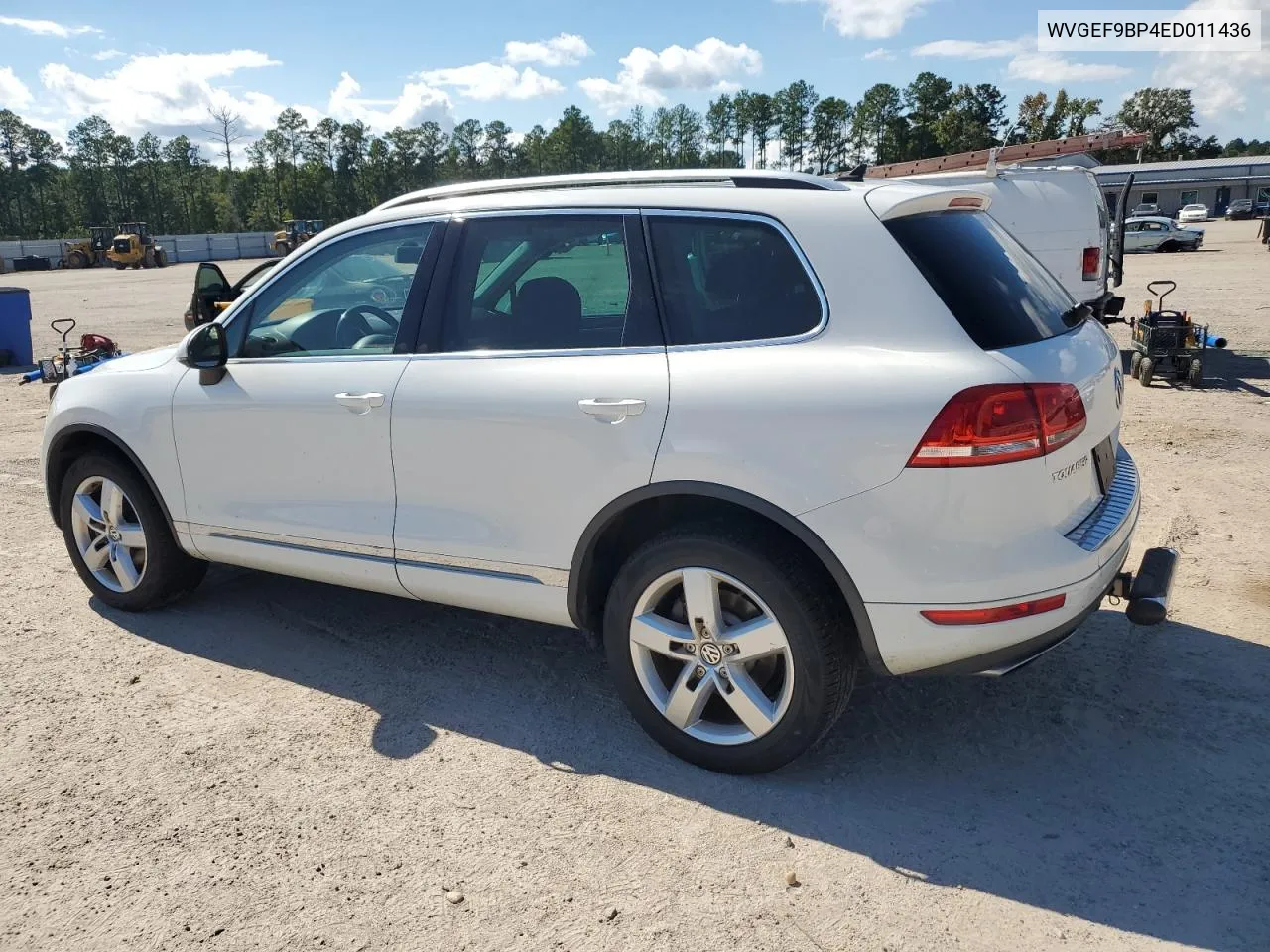 2014 Volkswagen Touareg V6 VIN: WVGEF9BP4ED011436 Lot: 74207144