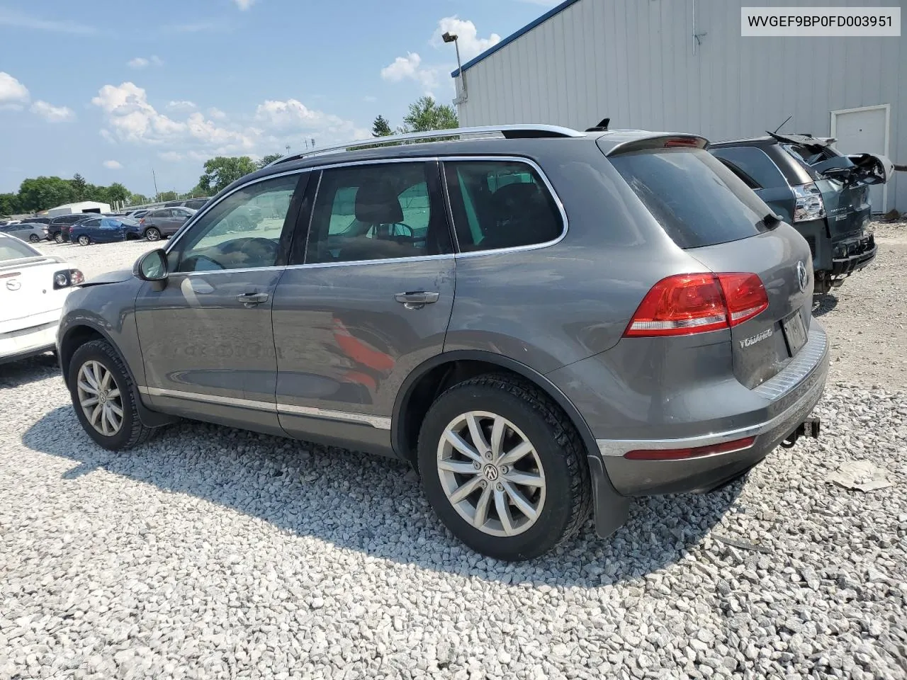 2015 Volkswagen Touareg V6 VIN: WVGEF9BP0FD003951 Lot: 62288434