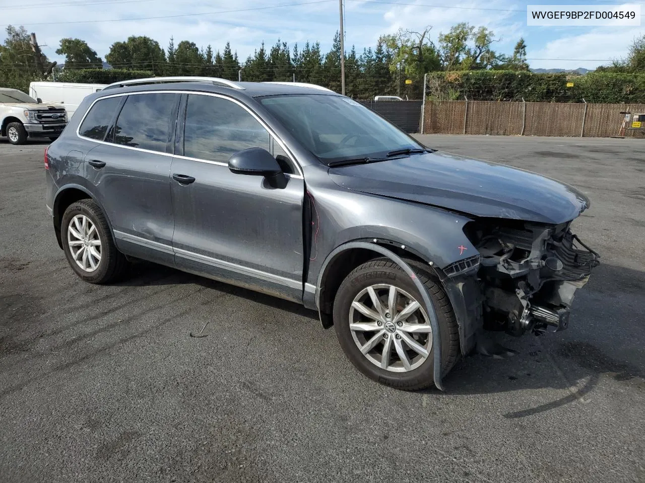 2015 Volkswagen Touareg V6 VIN: WVGEF9BP2FD004549 Lot: 74540274