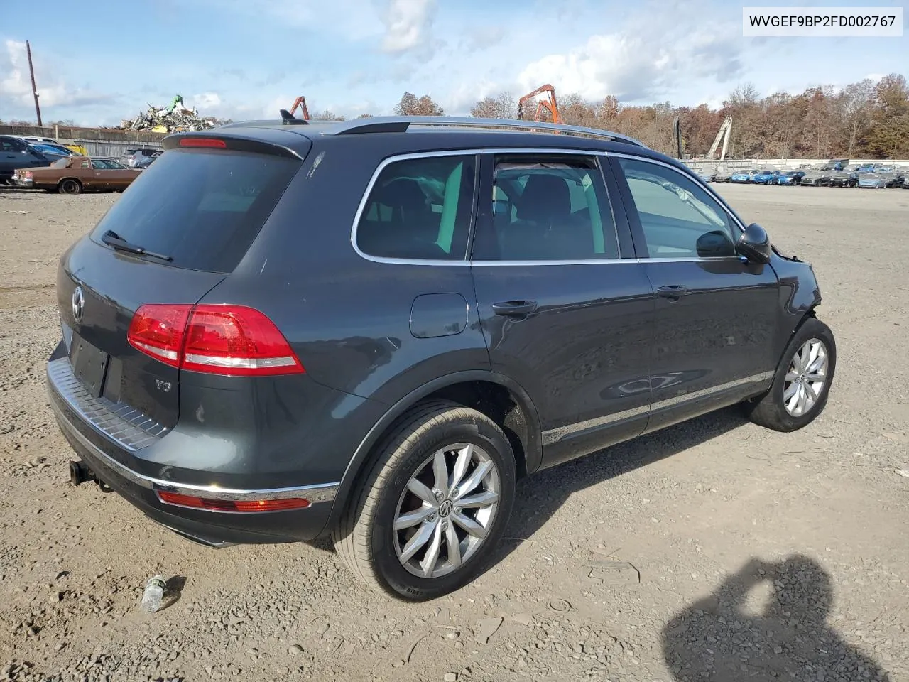 2015 Volkswagen Touareg V6 VIN: WVGEF9BP2FD002767 Lot: 78127854