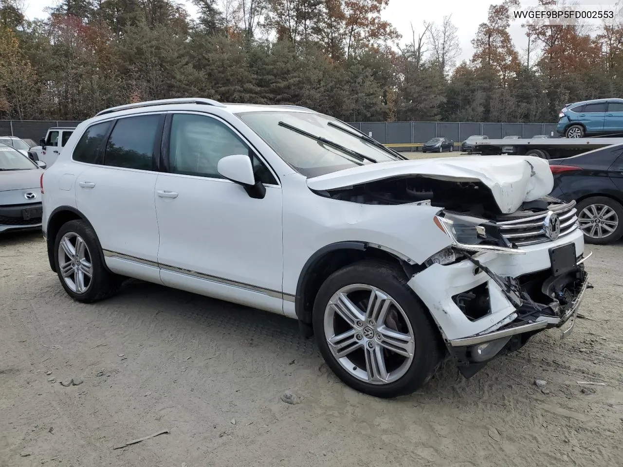 2015 Volkswagen Touareg V6 VIN: WVGEF9BP5FD002553 Lot: 78492974