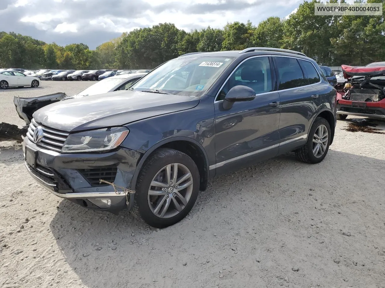 2016 Volkswagen Touareg Sport VIN: WVGEF9BP4GD004053 Lot: 71436514