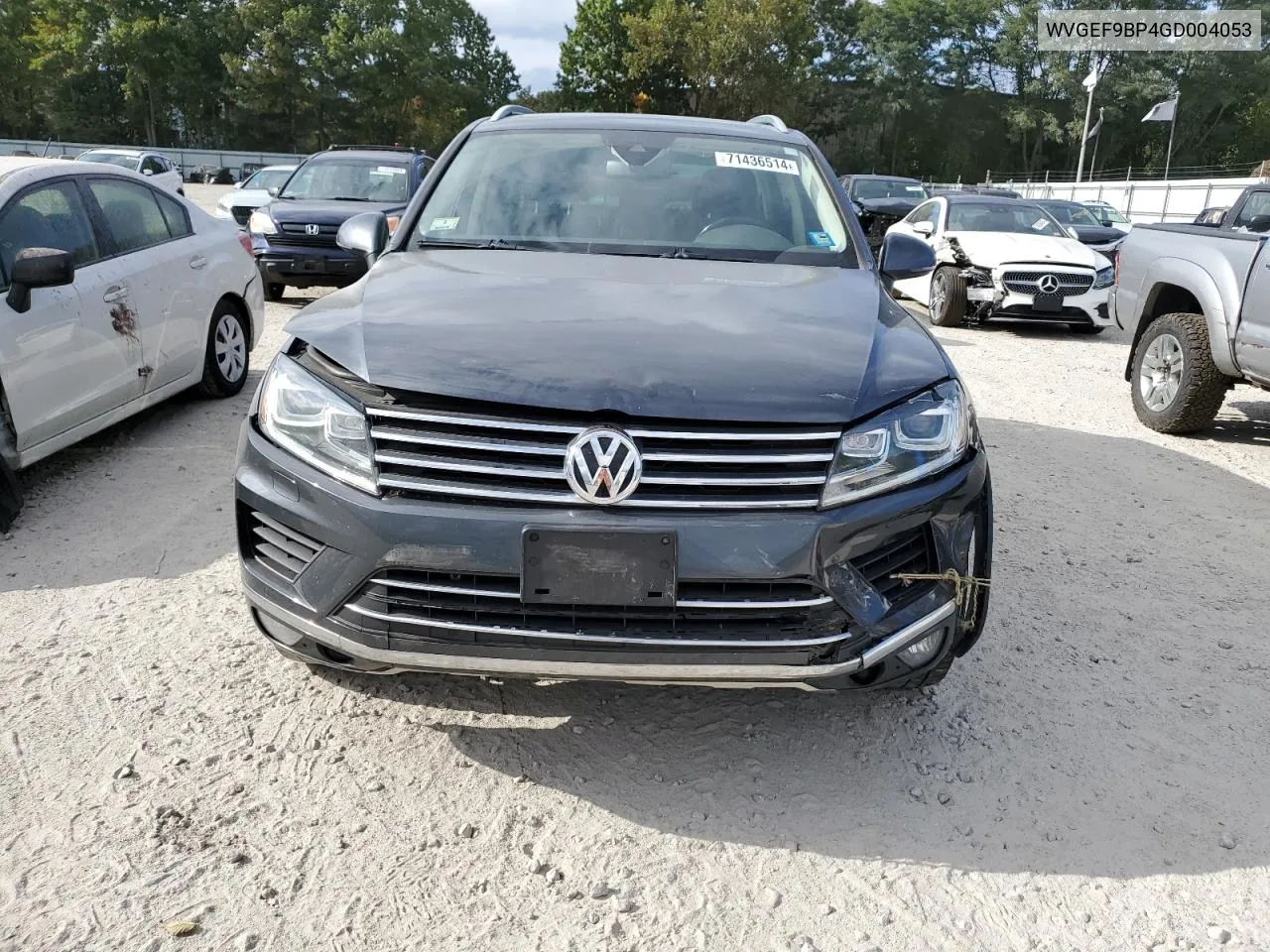 2016 Volkswagen Touareg Sport VIN: WVGEF9BP4GD004053 Lot: 71436514