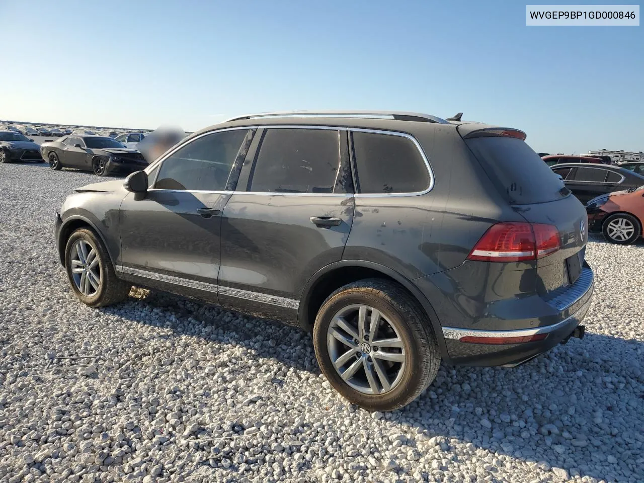 2016 Volkswagen Touareg Tdi VIN: WVGEP9BP1GD000846 Lot: 76773164