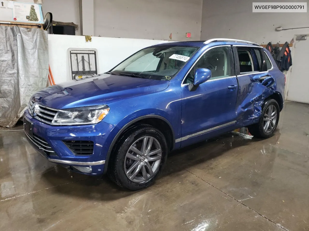 2016 Volkswagen Touareg Sport VIN: WVGEF9BP9GD000791 Lot: 77486814