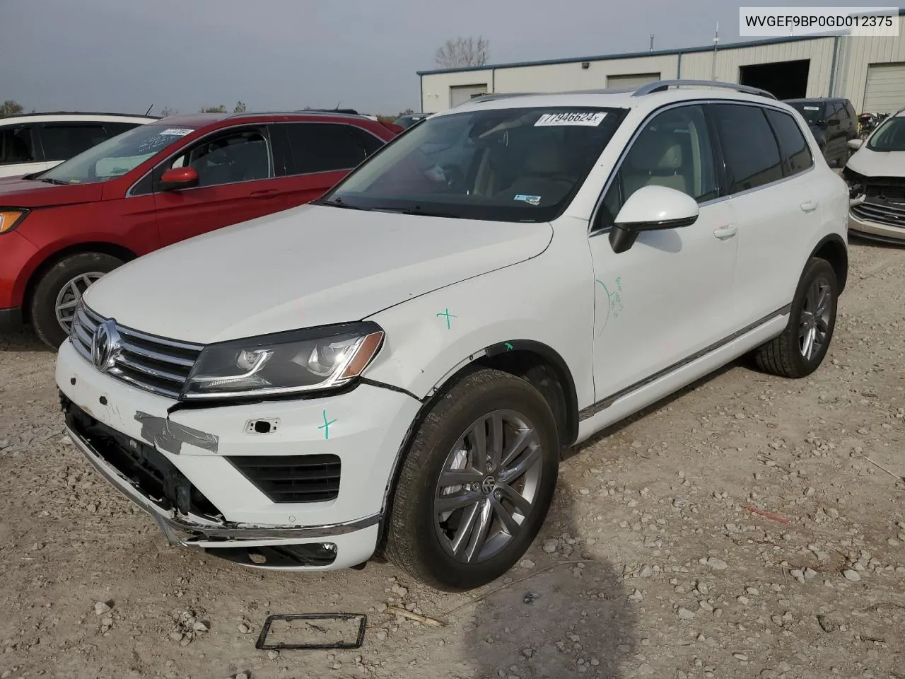 2016 Volkswagen Touareg Sport VIN: WVGEF9BP0GD012375 Lot: 77946624