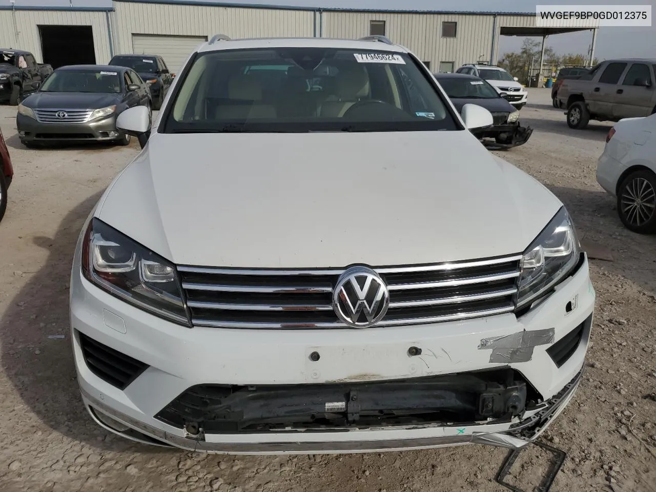 2016 Volkswagen Touareg Sport VIN: WVGEF9BP0GD012375 Lot: 77946624