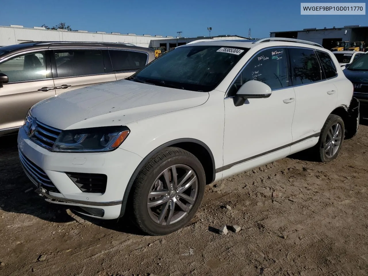 2016 Volkswagen Touareg Sport VIN: WVGEF9BP1GD011770 Lot: 78385304