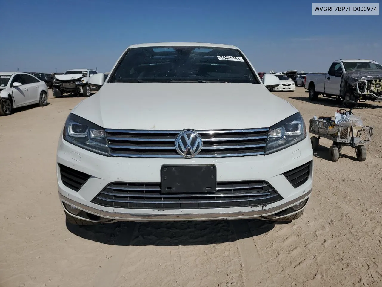 2017 Volkswagen Touareg Wolfsburg VIN: WVGRF7BP7HD000974 Lot: 75036144