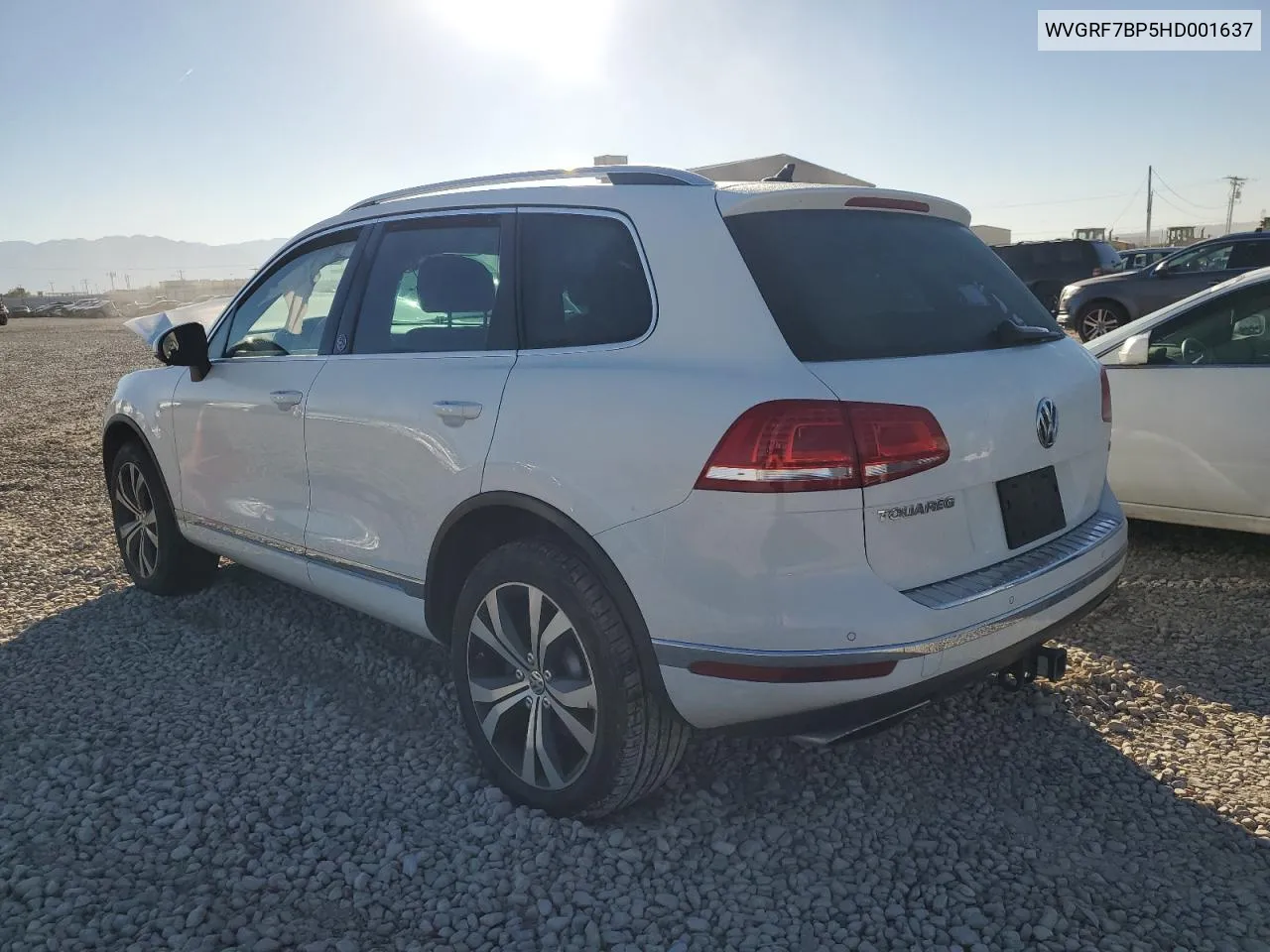 2017 Volkswagen Touareg Wolfsburg VIN: WVGRF7BP5HD001637 Lot: 77434684