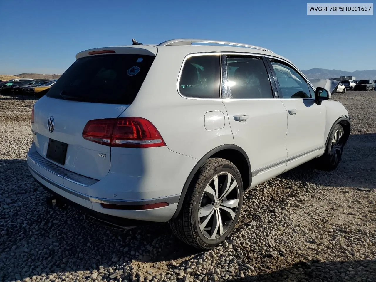 2017 Volkswagen Touareg Wolfsburg VIN: WVGRF7BP5HD001637 Lot: 77434684