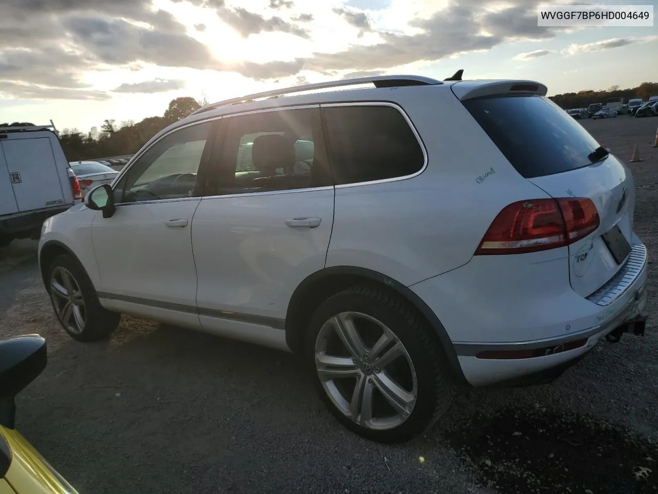 2017 Volkswagen Touareg Executive VIN: WVGGF7BP6HD004649 Lot: 78173254